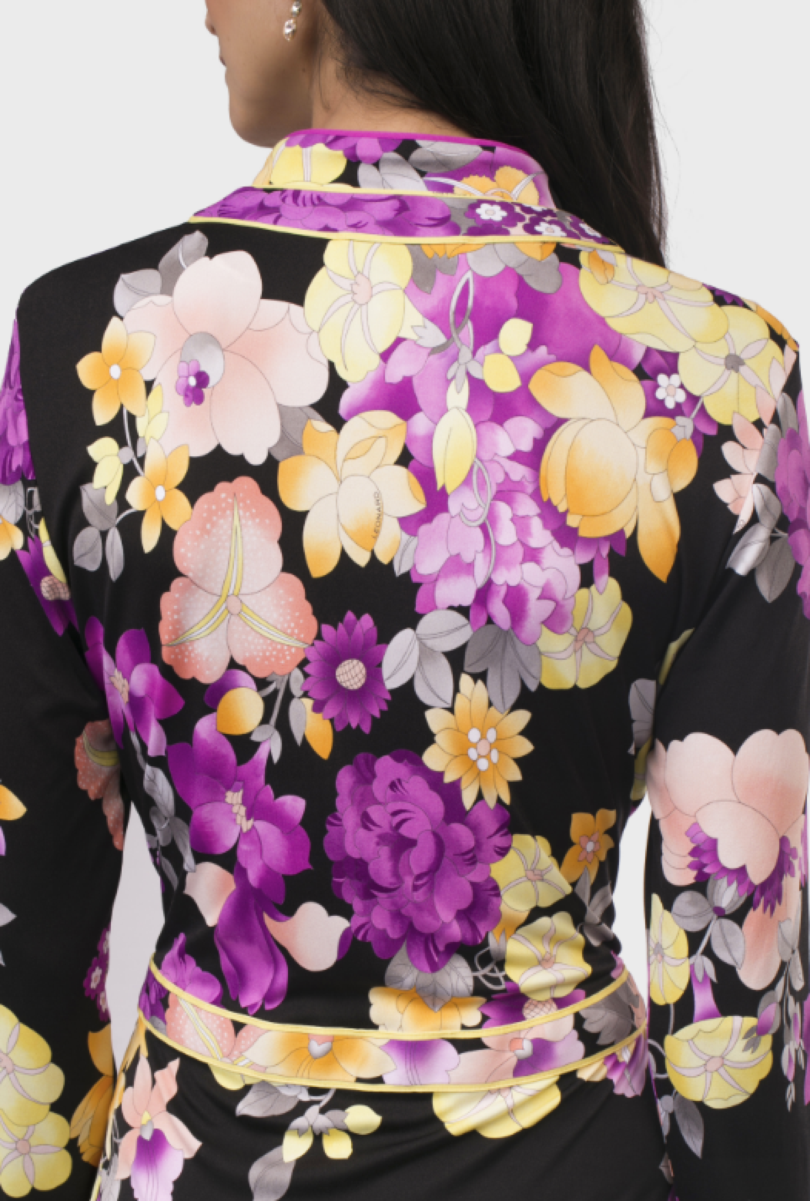 Robe Leonard Purple Print