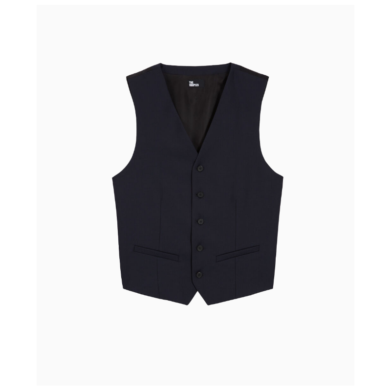 Gilet The Kooples de Costume Bleu Marine en Laine