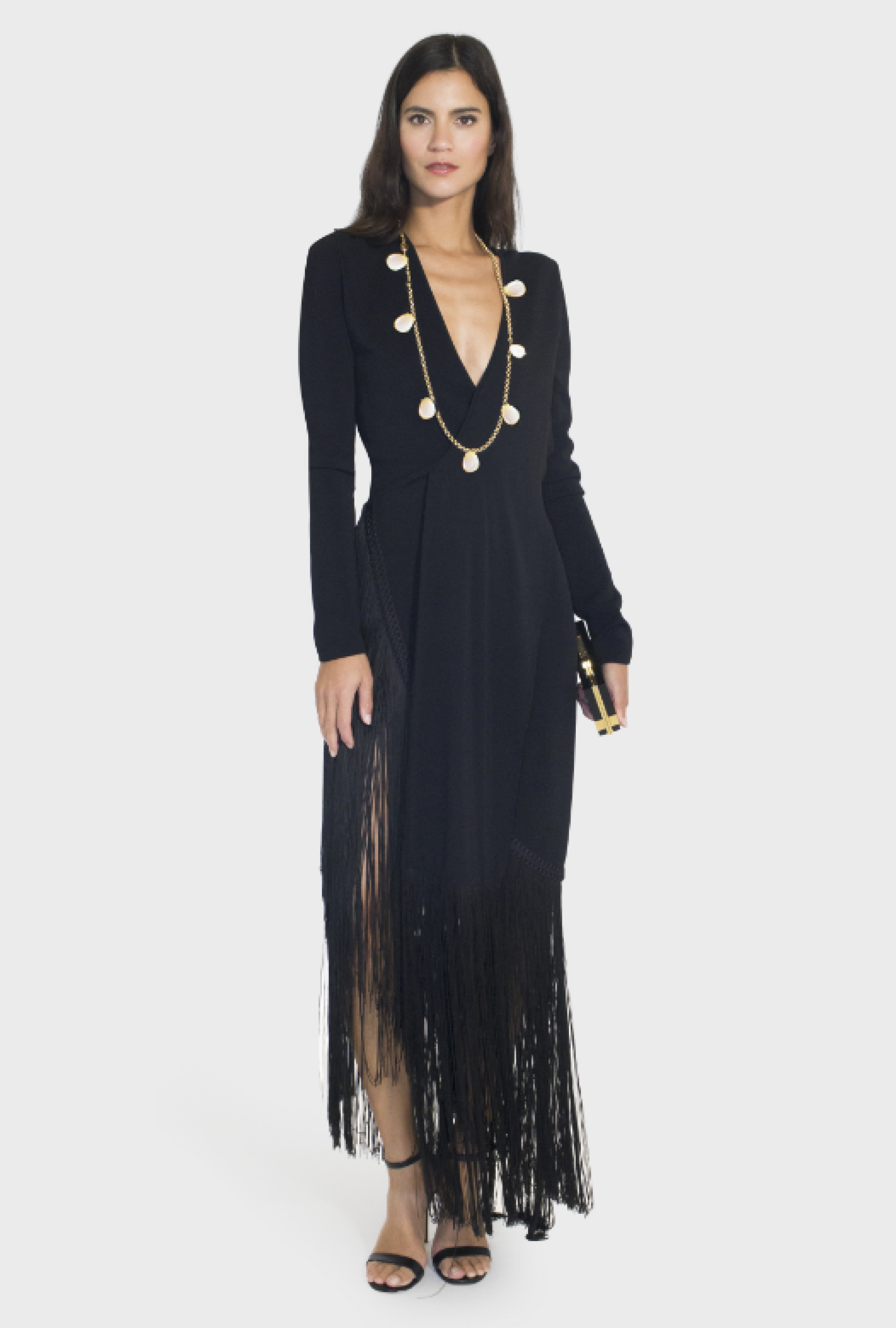 Robe Elie Saab Black Wrap