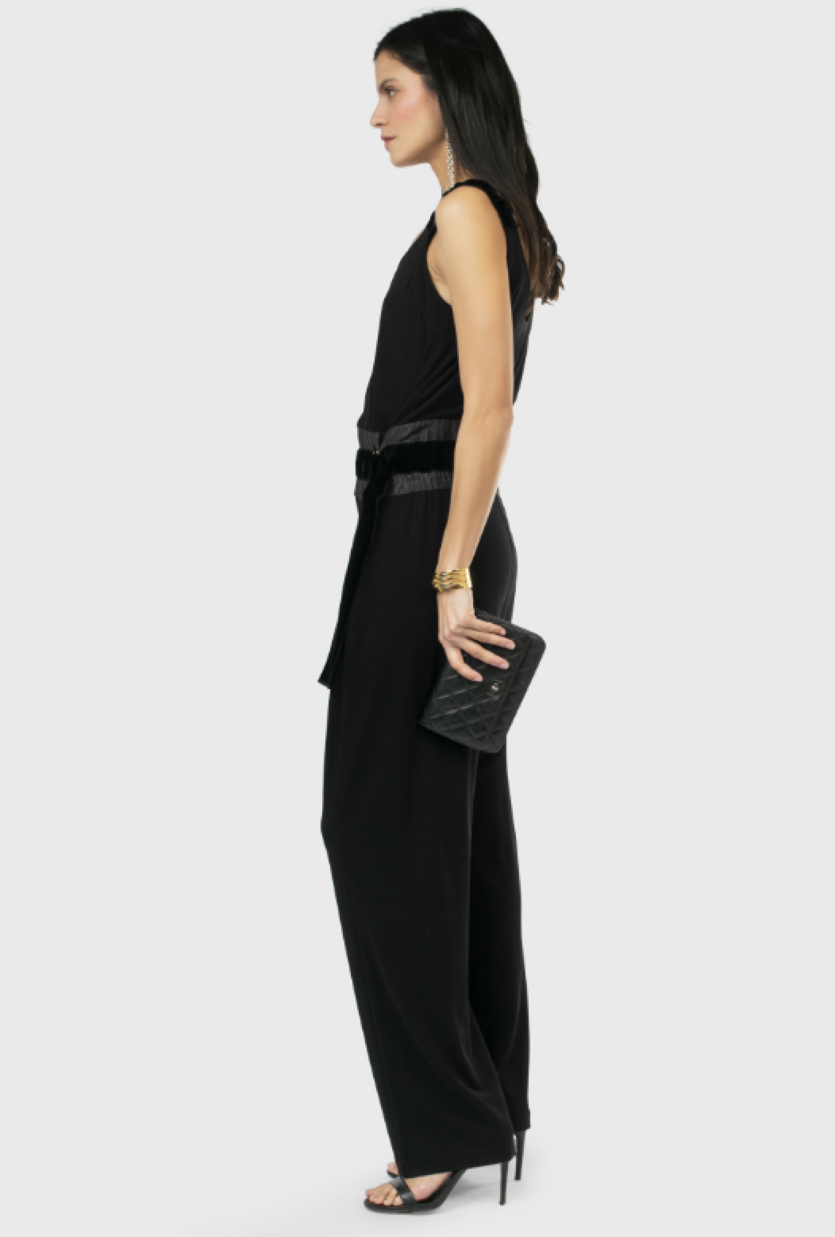 Combinaison Louis Vuitton Noire Bi-Matière