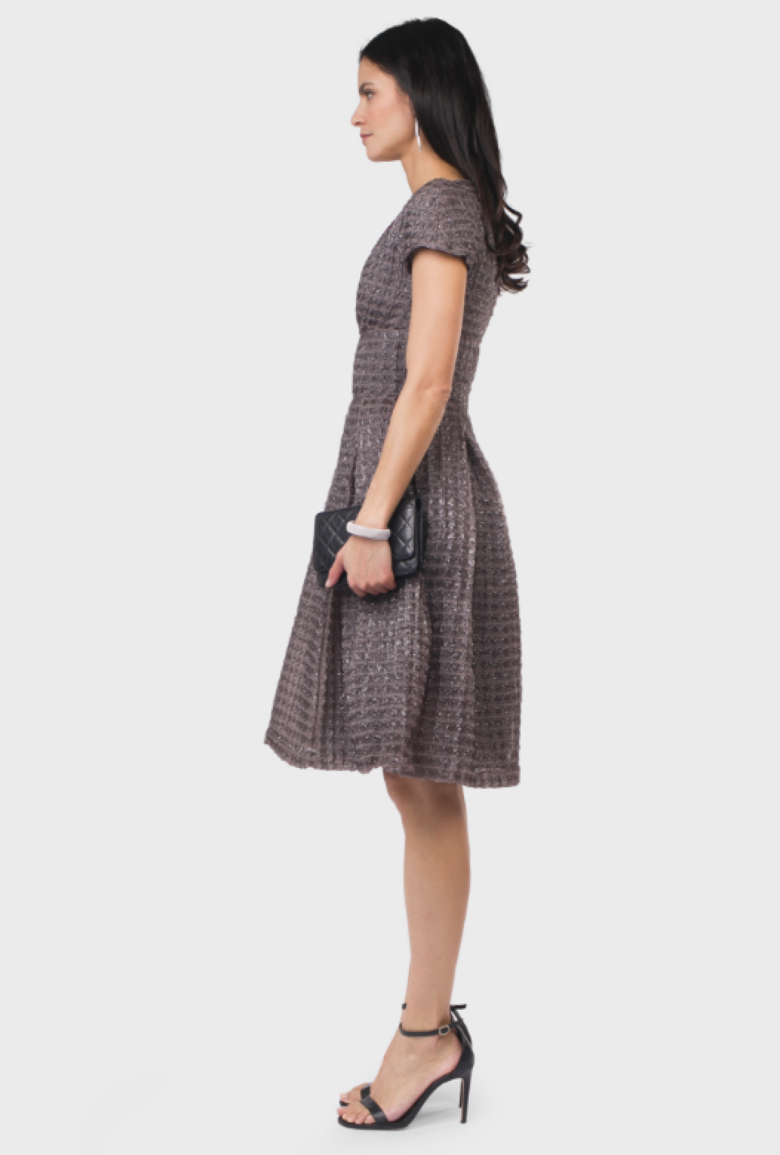 Robe John Galliano Gray Tweed