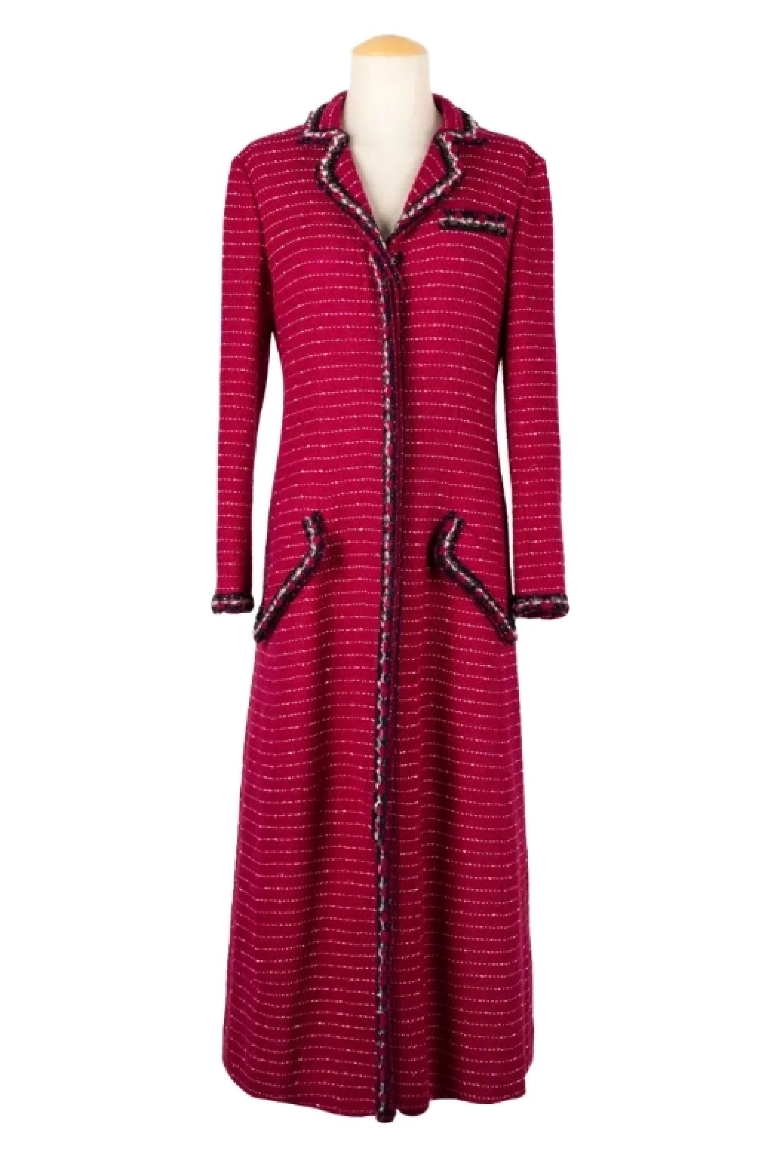 Manteau Chanel Tweed Burgundy FW 2012