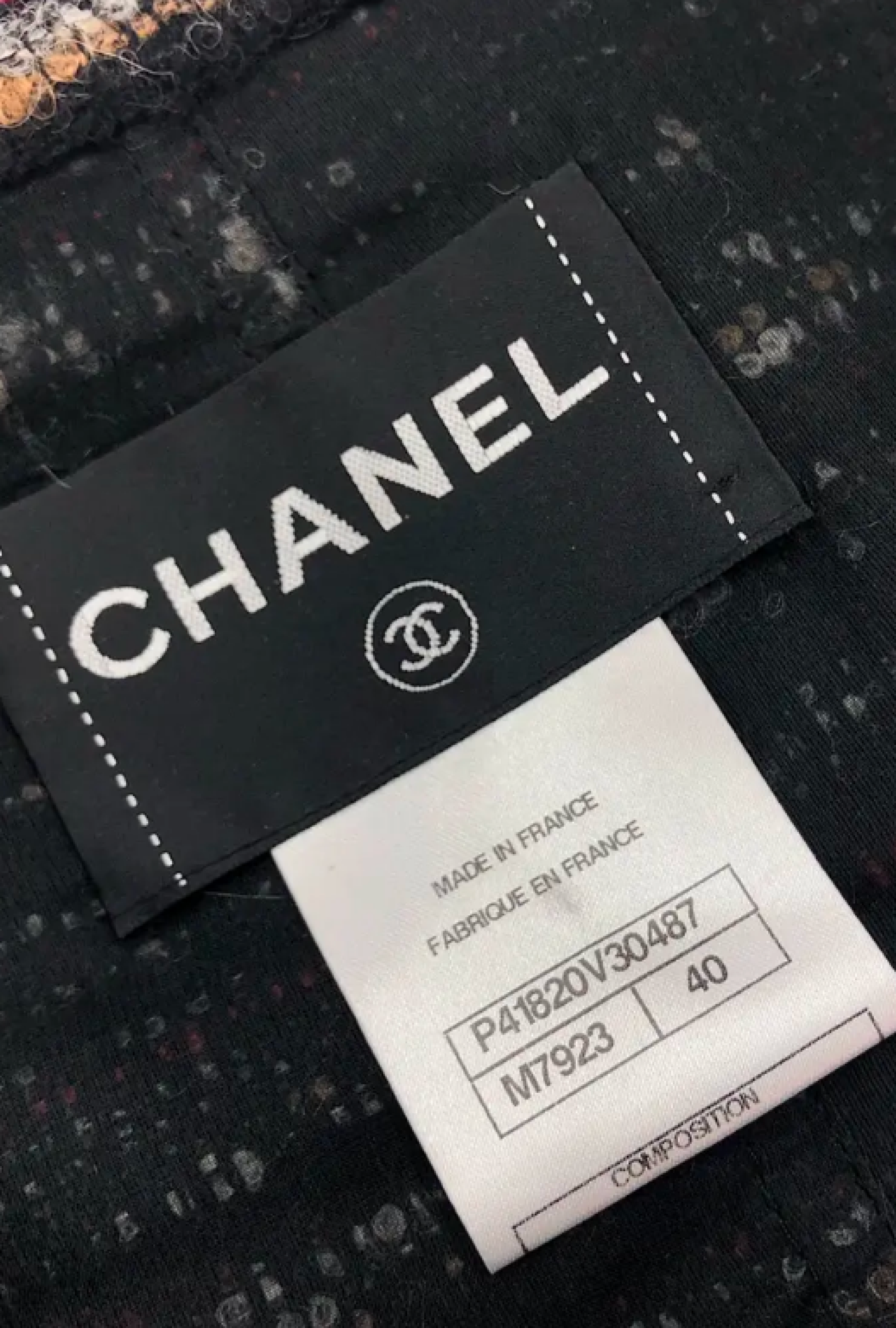 Ensemble Chanel Tweed multicolore CC