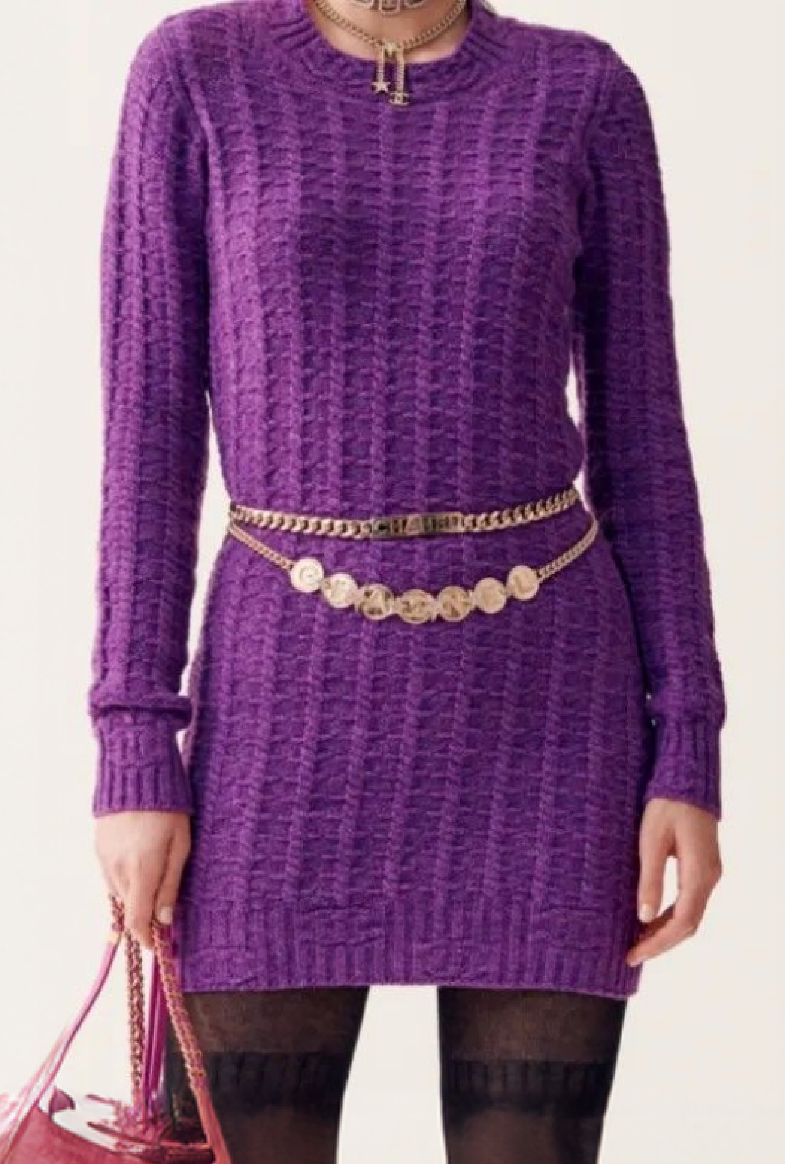 Robe Chanel Maille Violette