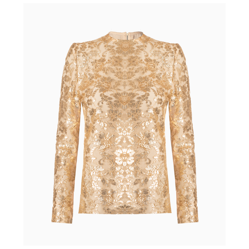 Haut Jean-Louis Scherrer Gold Flowers