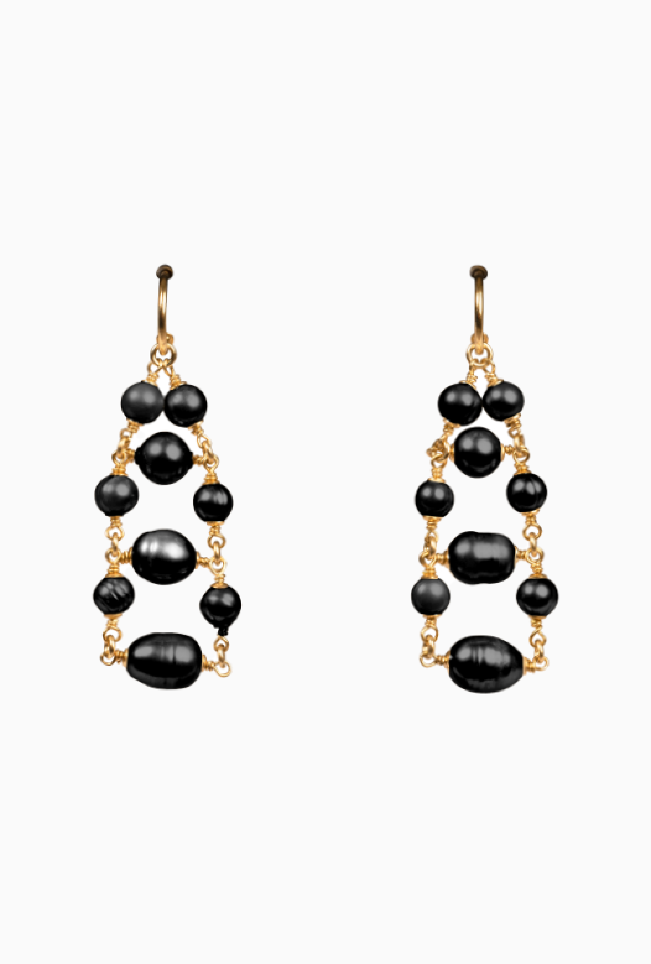 Boucles D'oreilles Maud T Bijoux Rail Pop Corn Noir