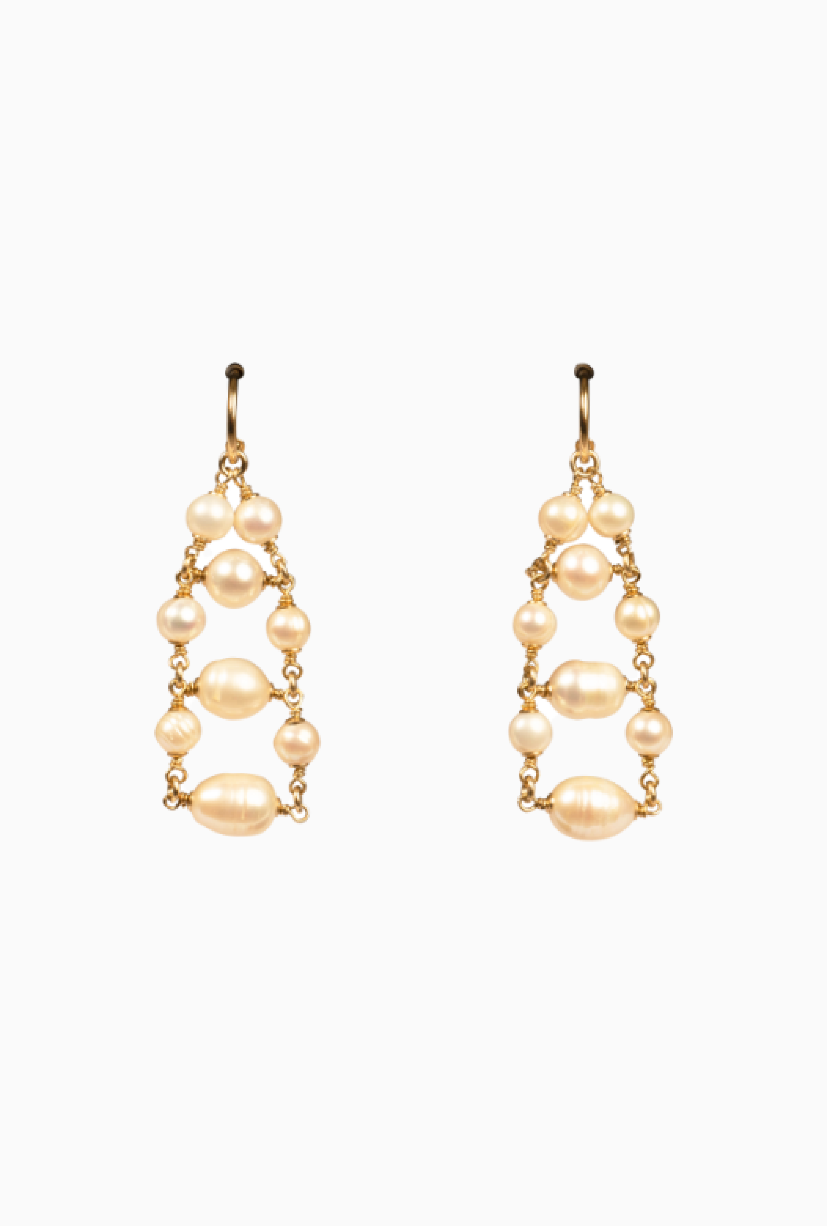 Boucles D'oreilles Maud T Bijoux Rail Pop Corn Blanc