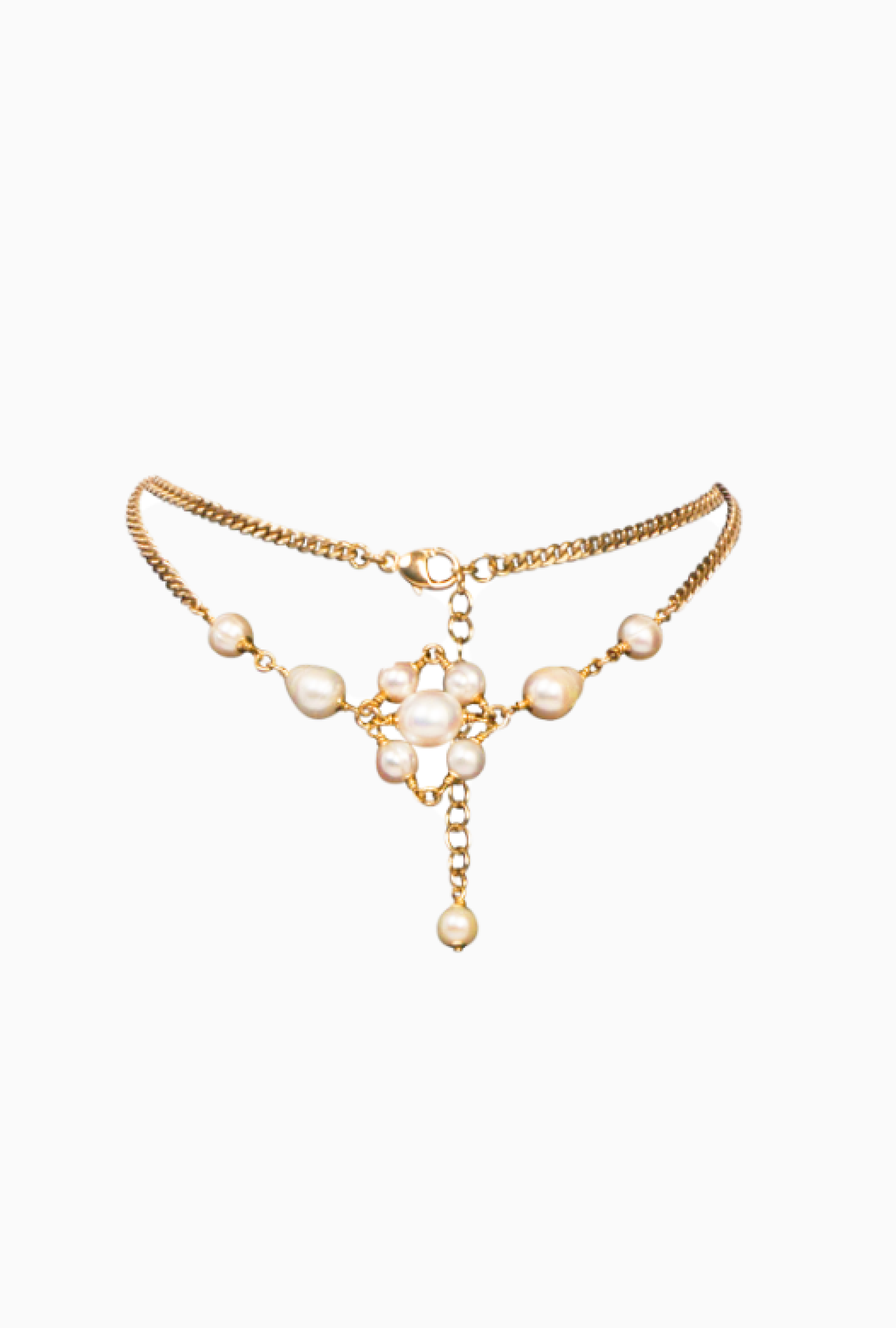 Choker Maud T Bijoux Popcorn Blanc Motif