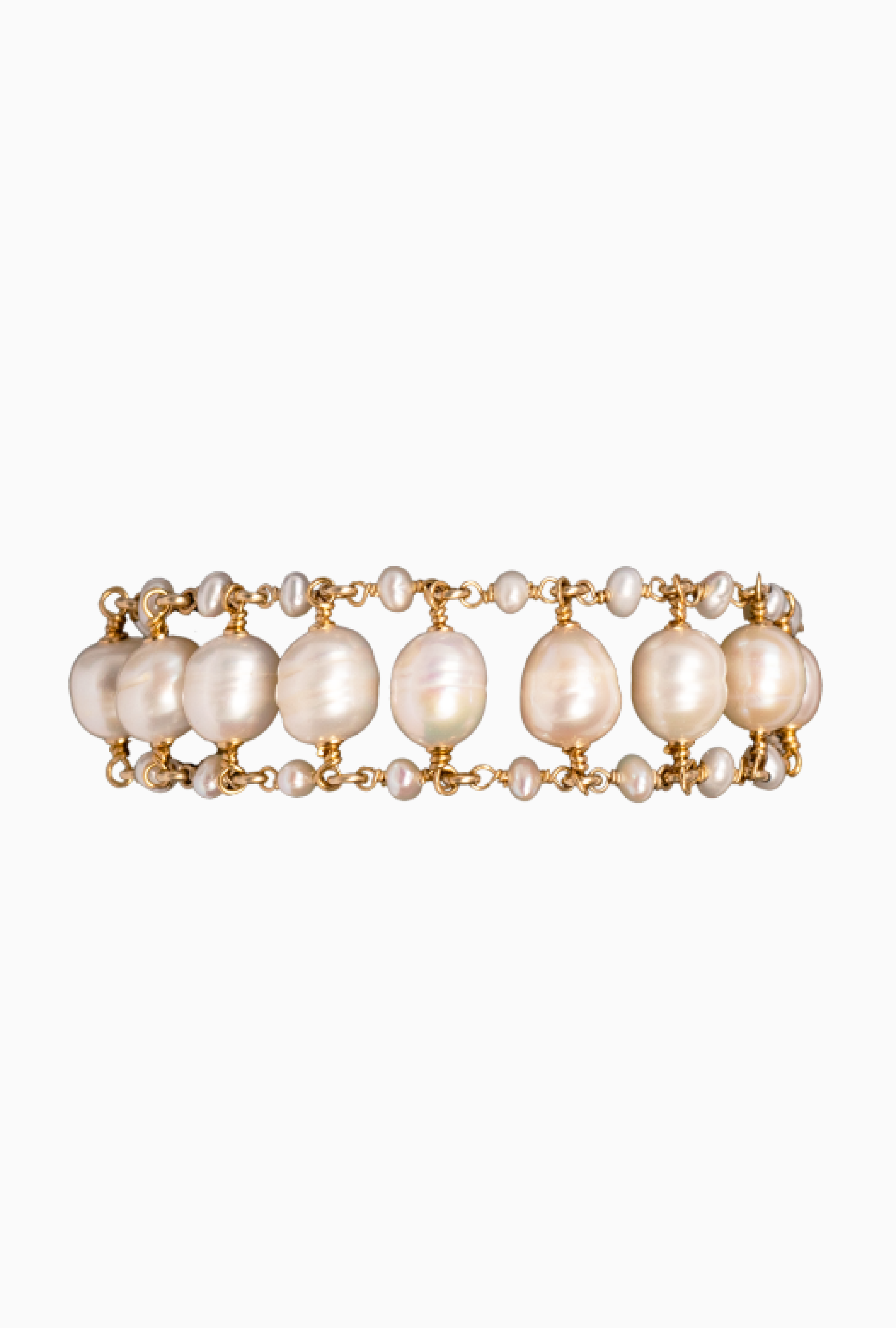 Bracelet Maud T Bijoux Rail Pop Corn Blanc