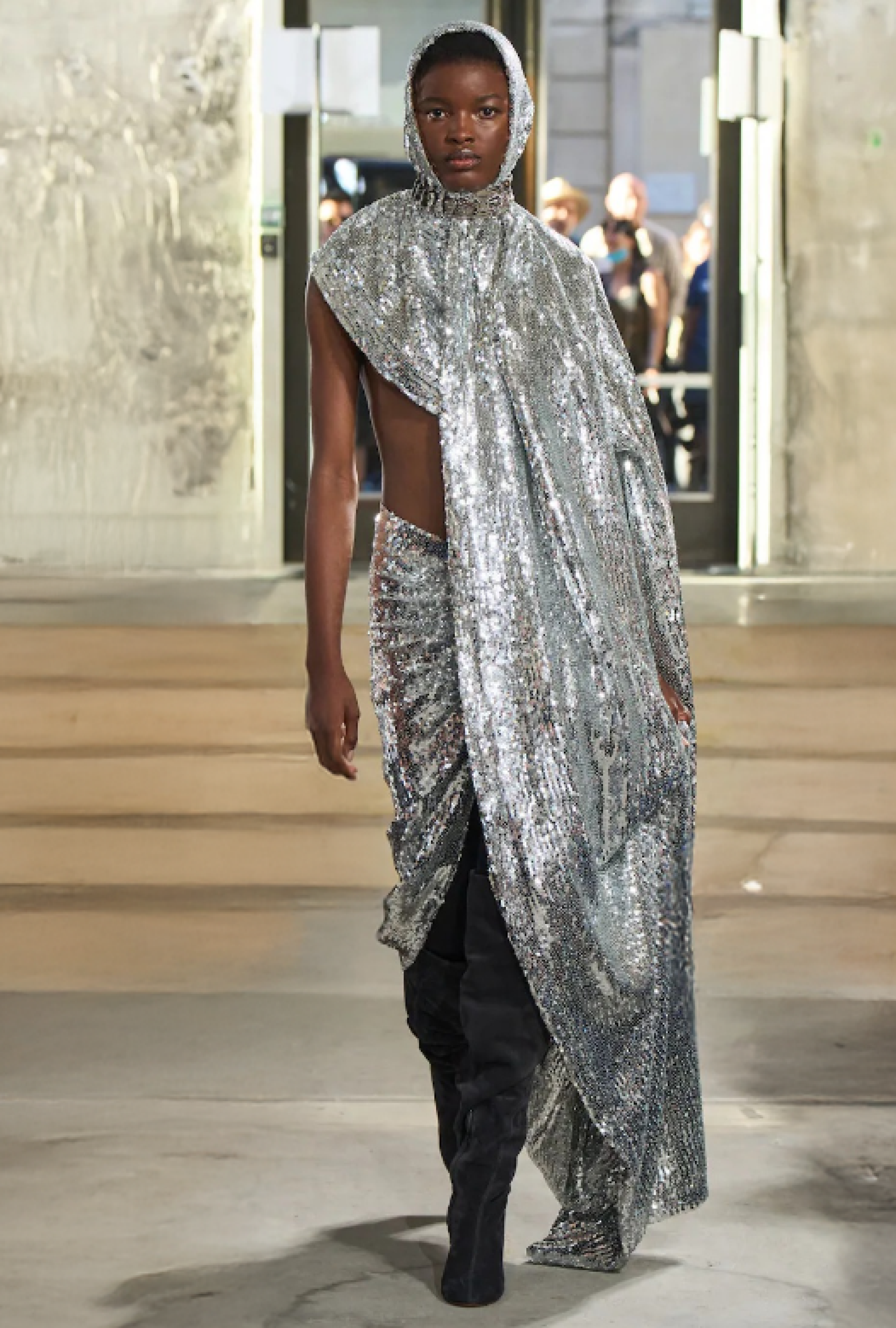 Ensemble Alaia Rare Silver Sequin