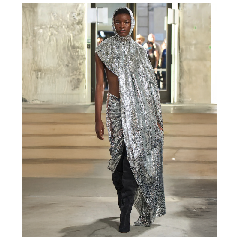 Ensemble Alaia Rare Silver Sequin