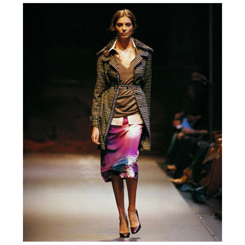 Jupe Prada  Purple Silk FW 2004