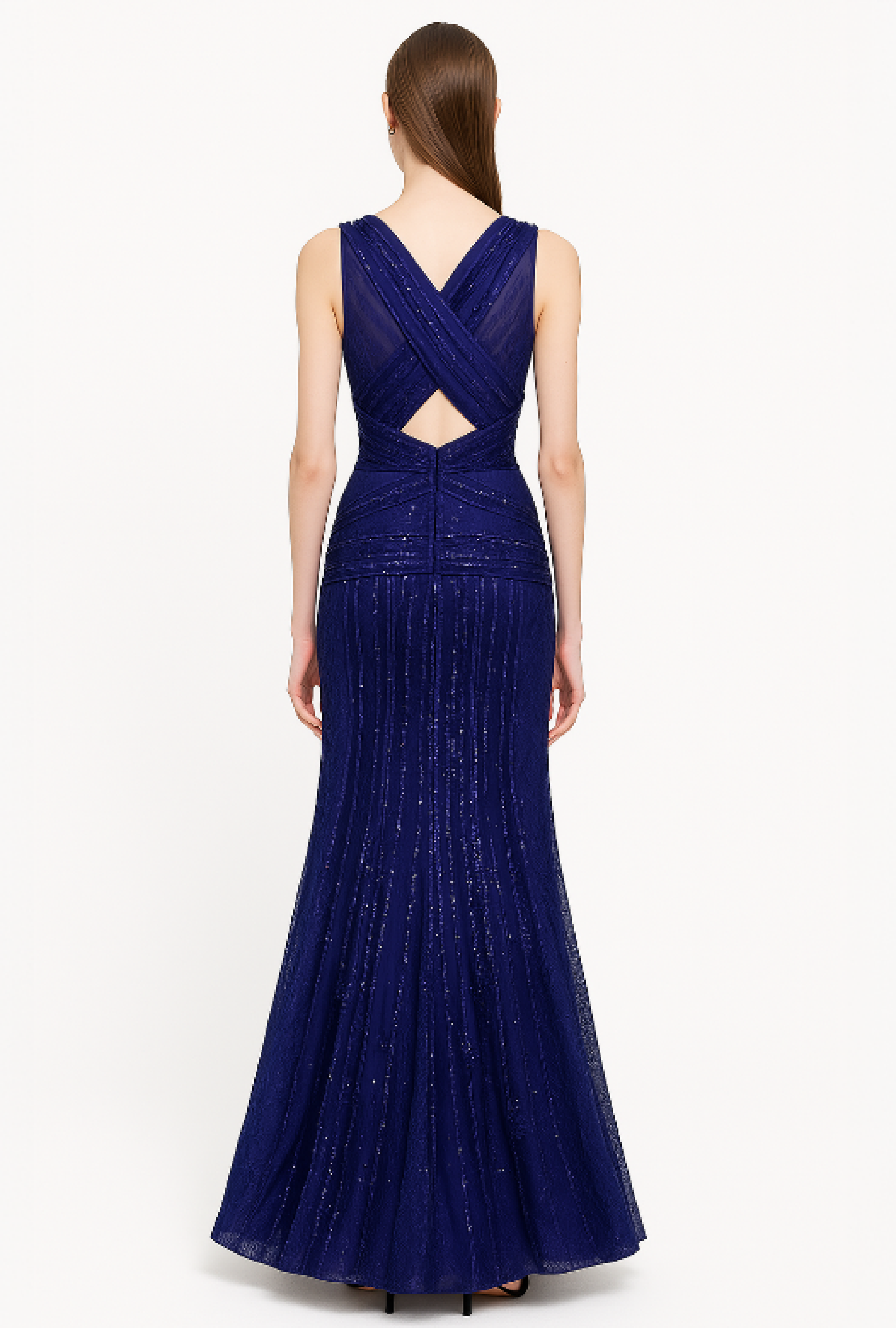 Robe Zuhair Murad Blue Lace And Crystal