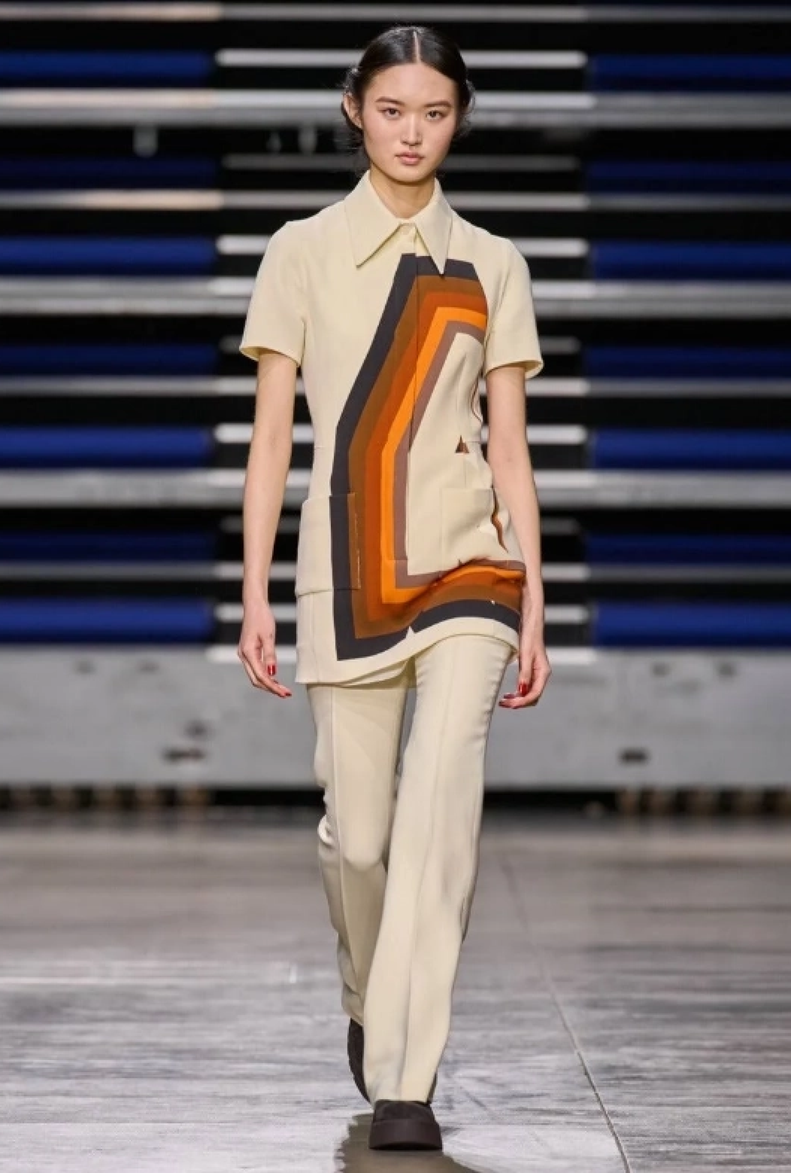 Robe Akris Ecru Printed