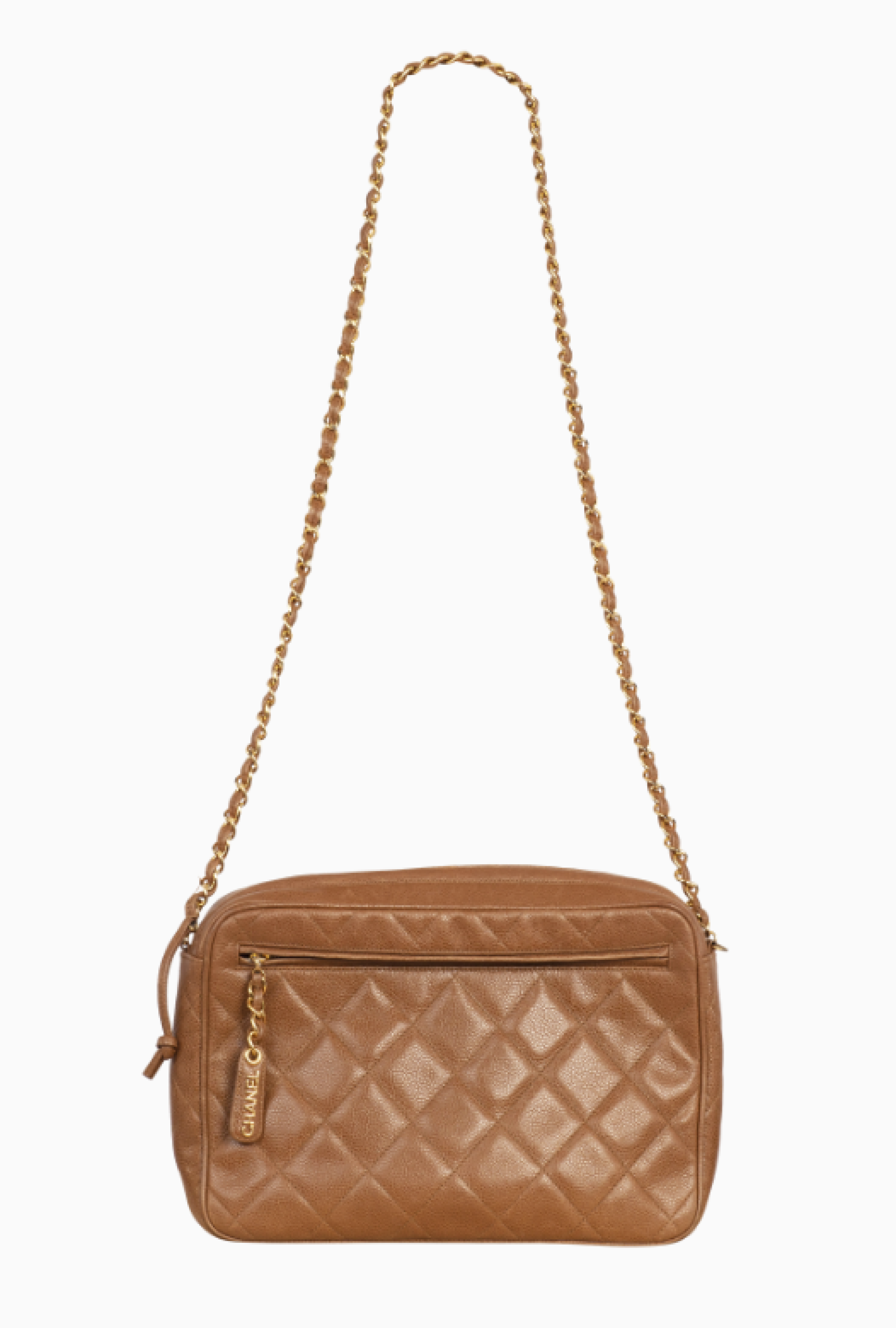 Sac Chanel Camera Vintage Cuir 80's