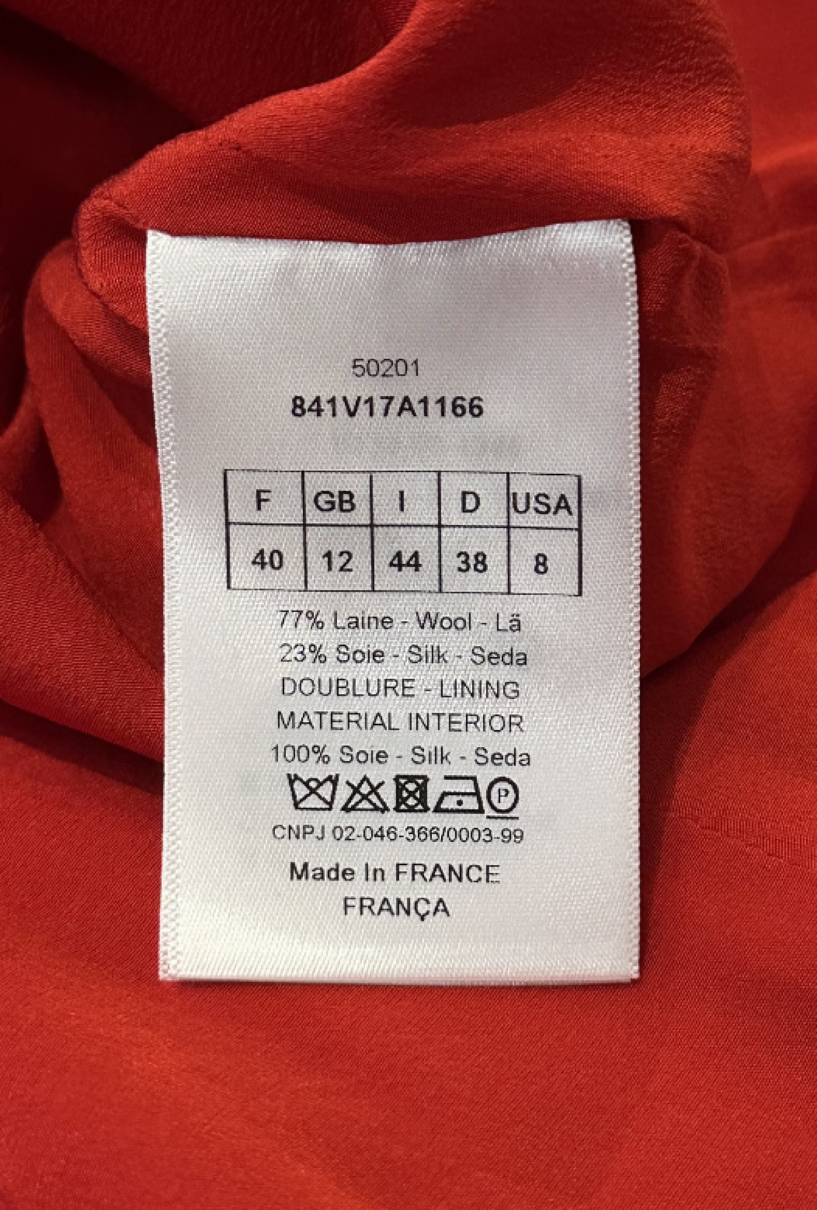 Veste Christian Dior Bar Rouge