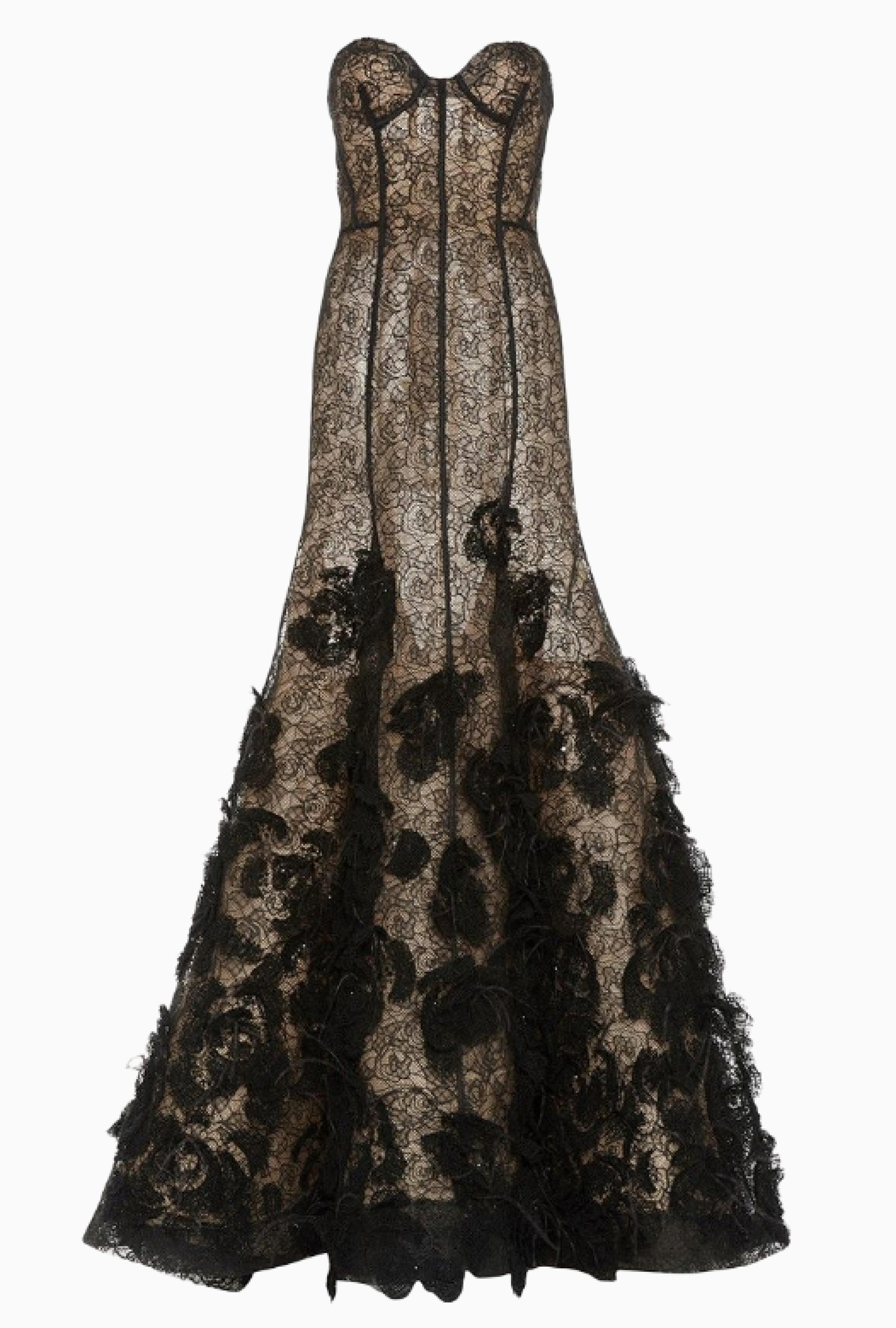 Robe Oscar de la renta Black Lace