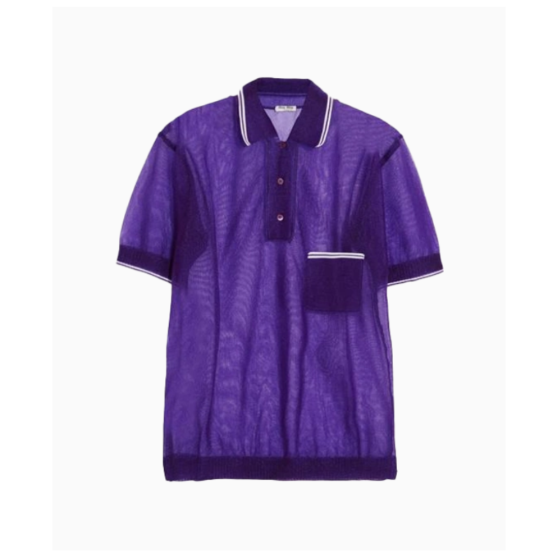 Top Miu Miu Mesh Polo