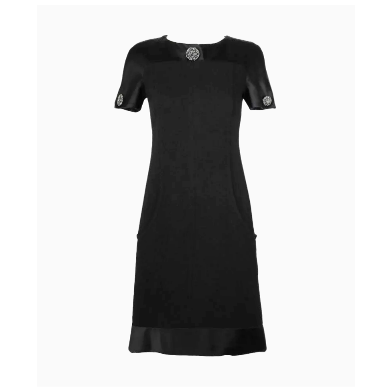 Robe Chanel Noire Boutons Gripoix FW 2015