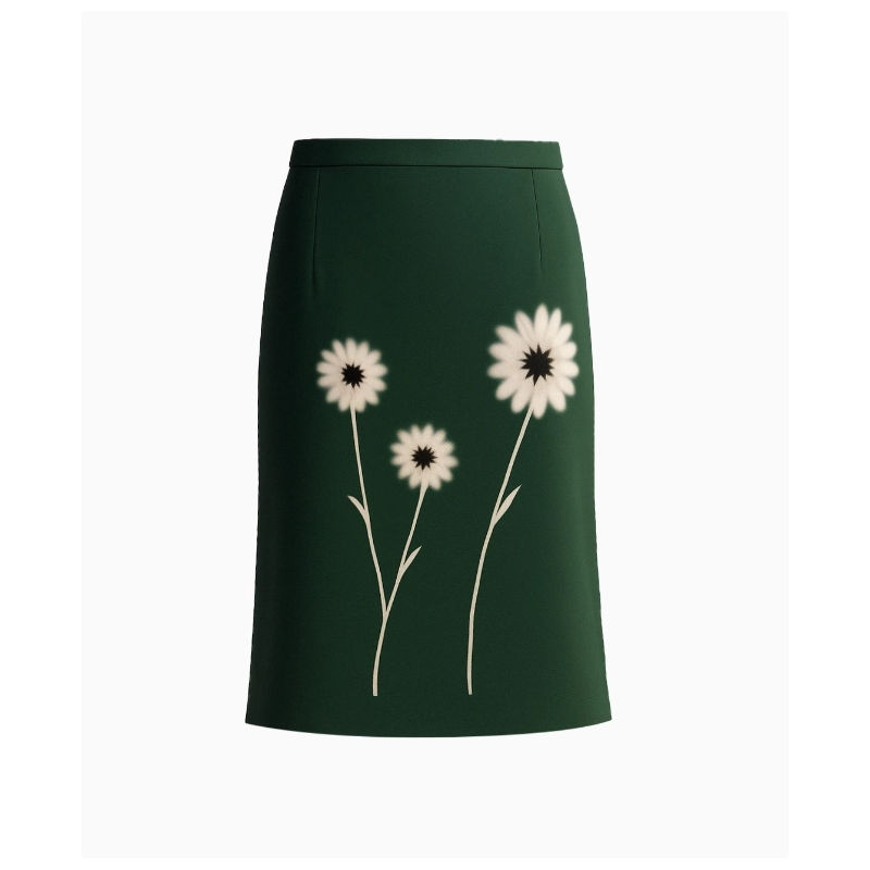 Jupe Prada Green Silk