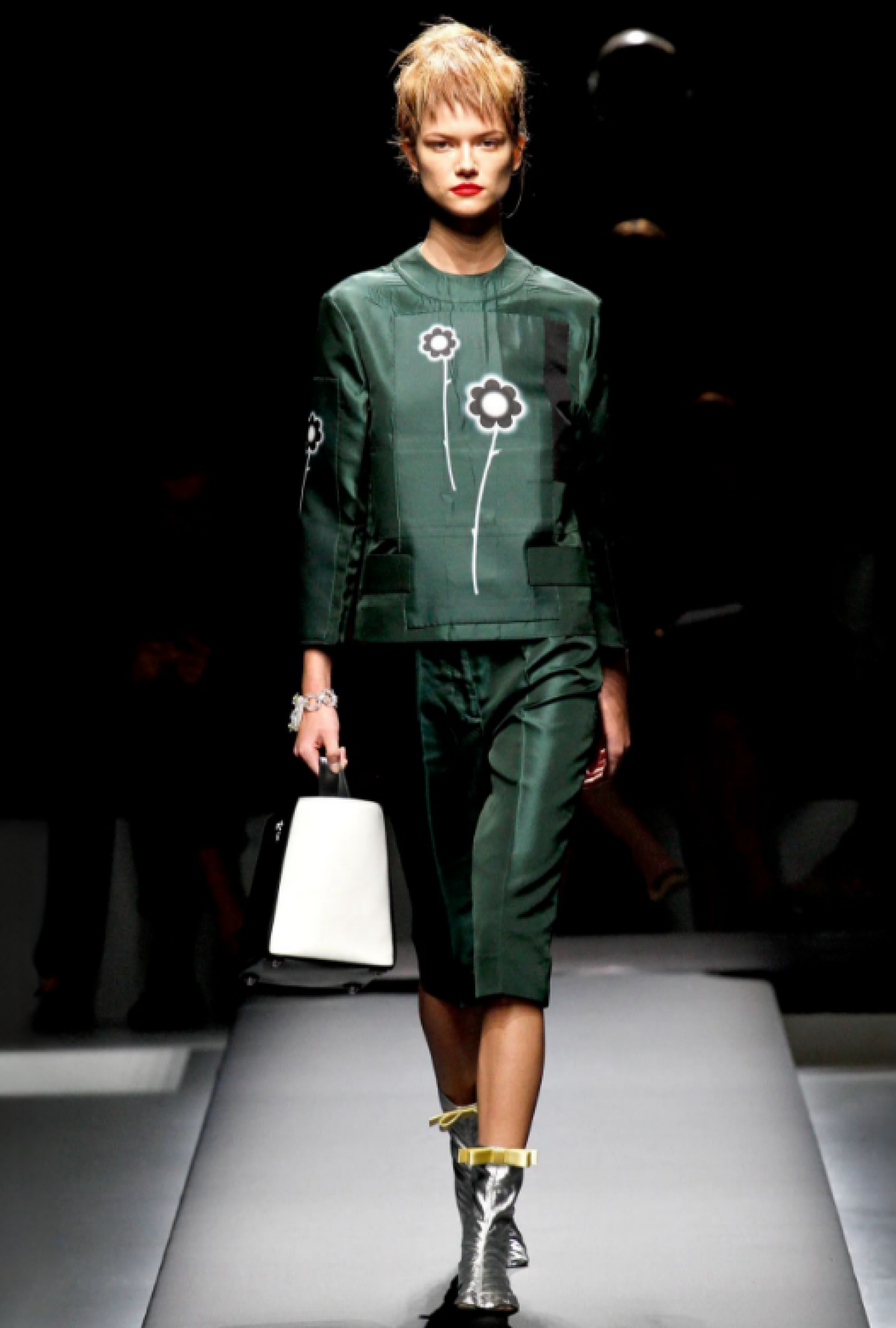 Jupe Prada Green Silk