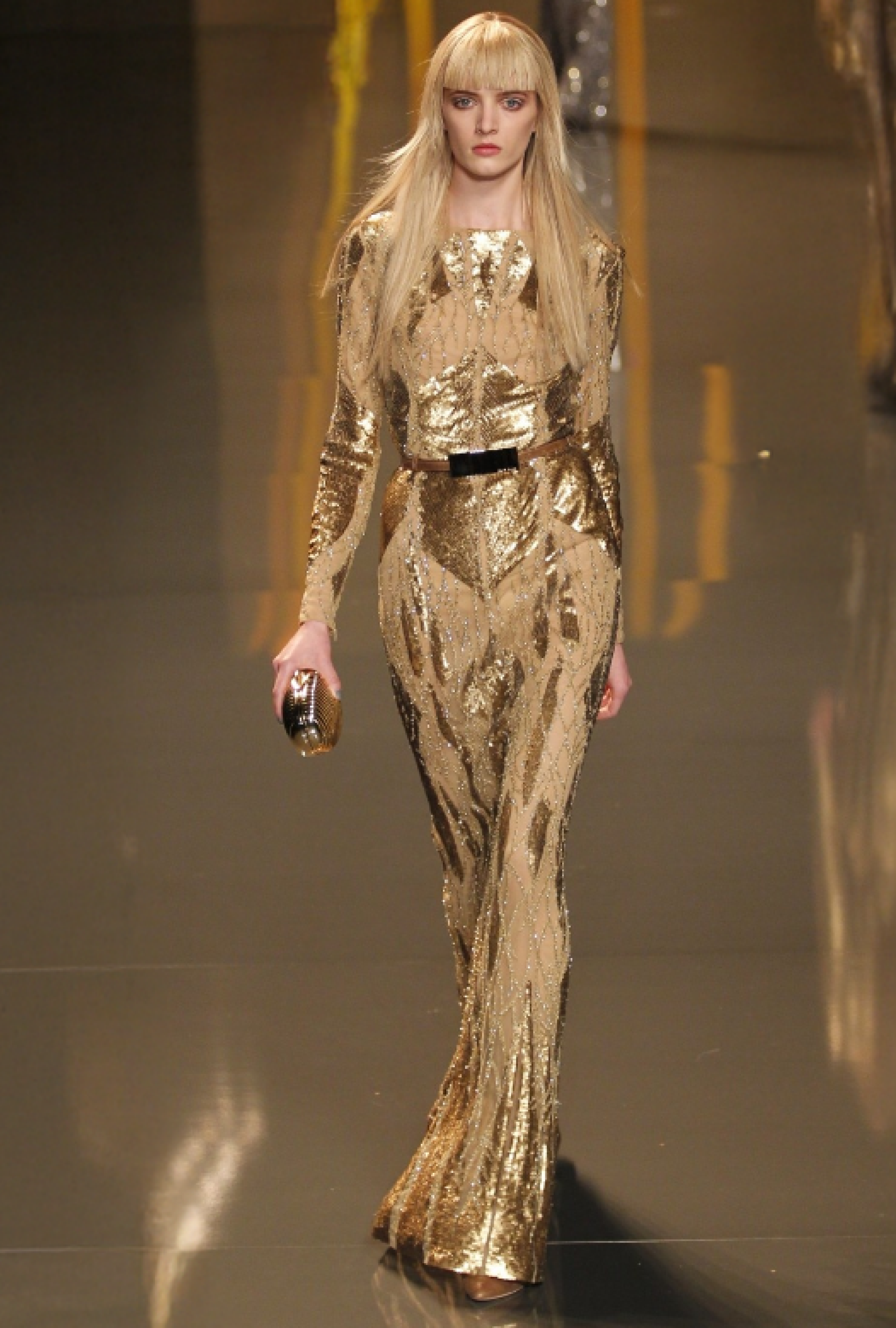 Robe Elie Saab Gold Lamée FW 2012