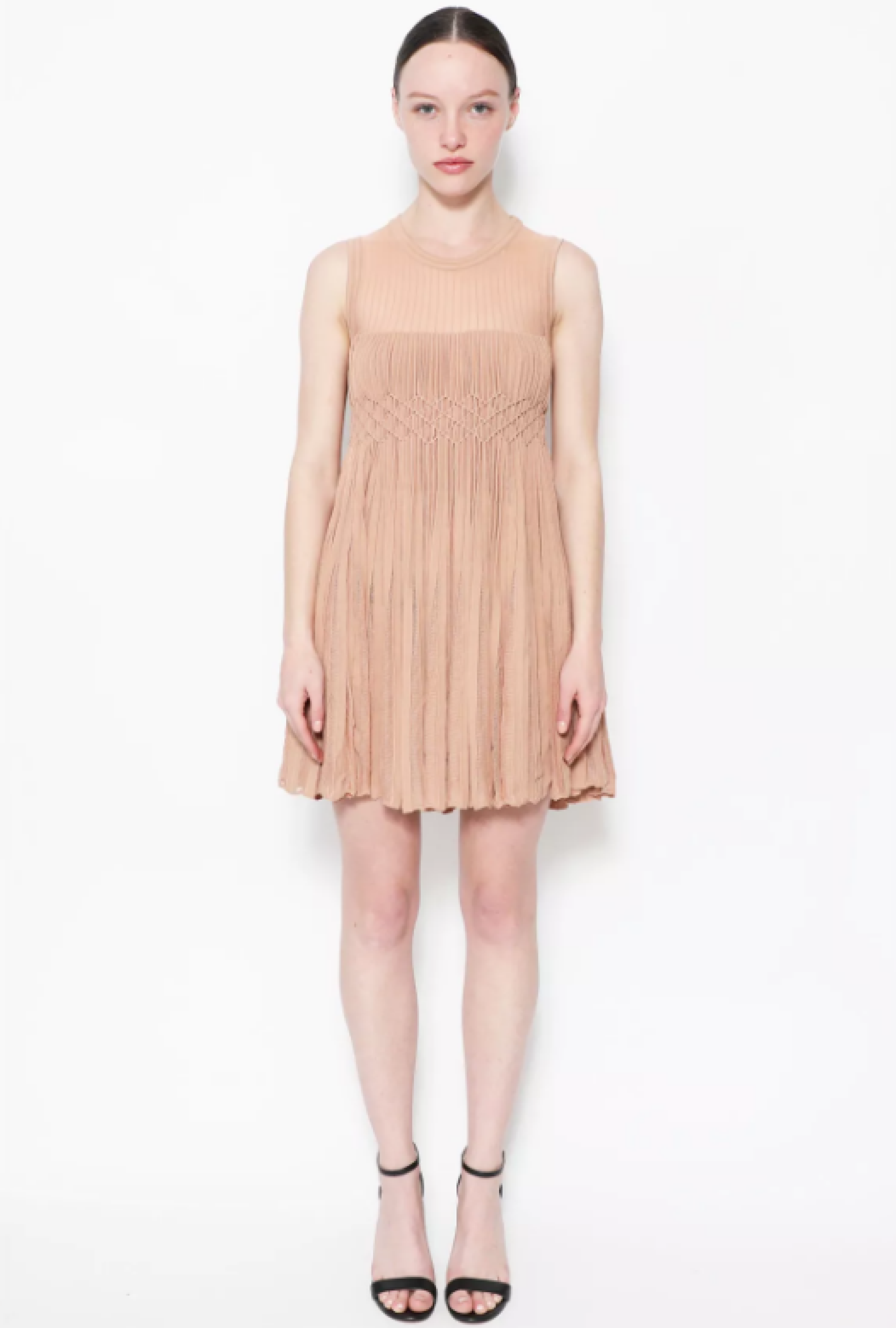 Robe Alaia Patineuse Rose Poudrée