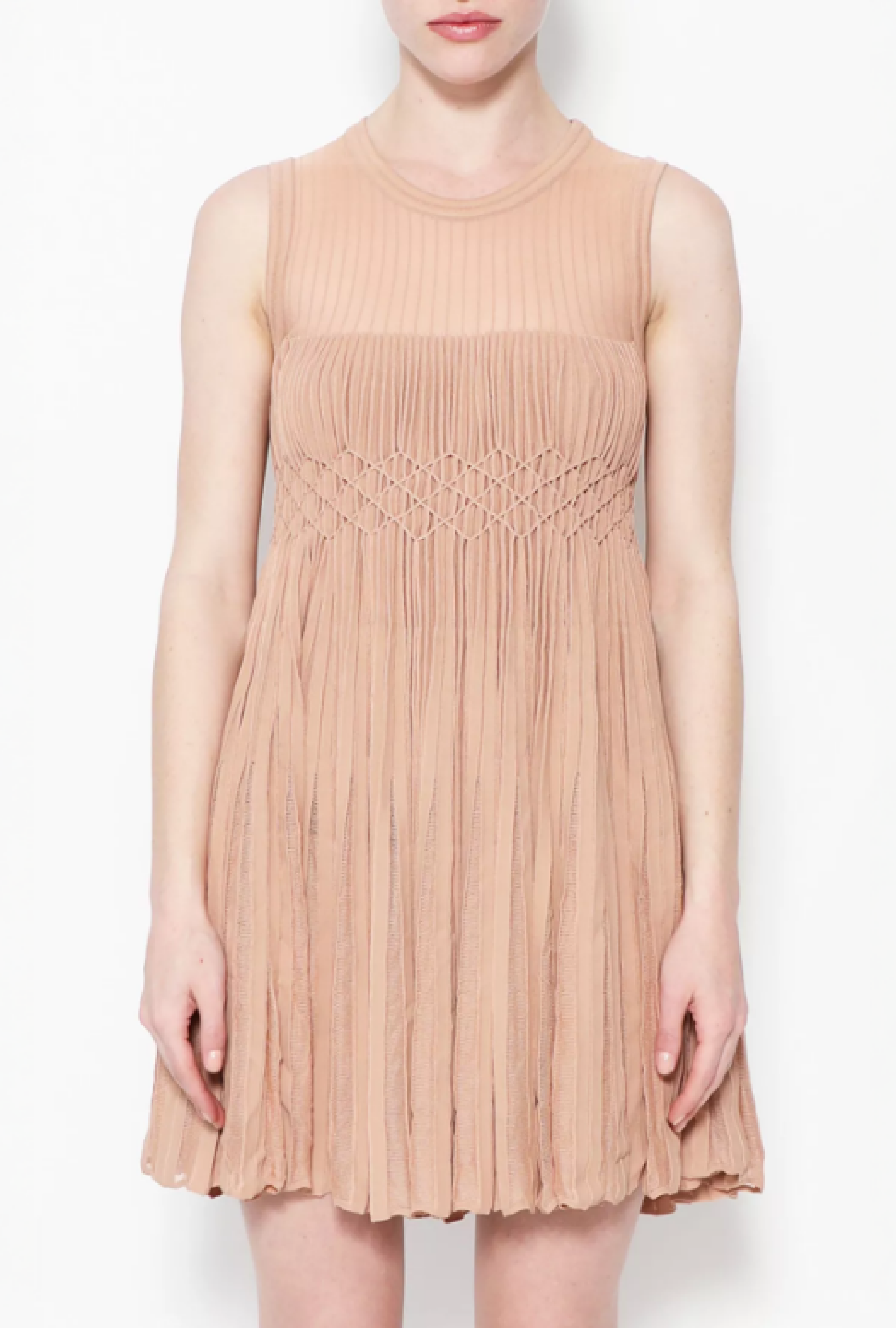 Robe Alaia Patineuse Rose Poudrée