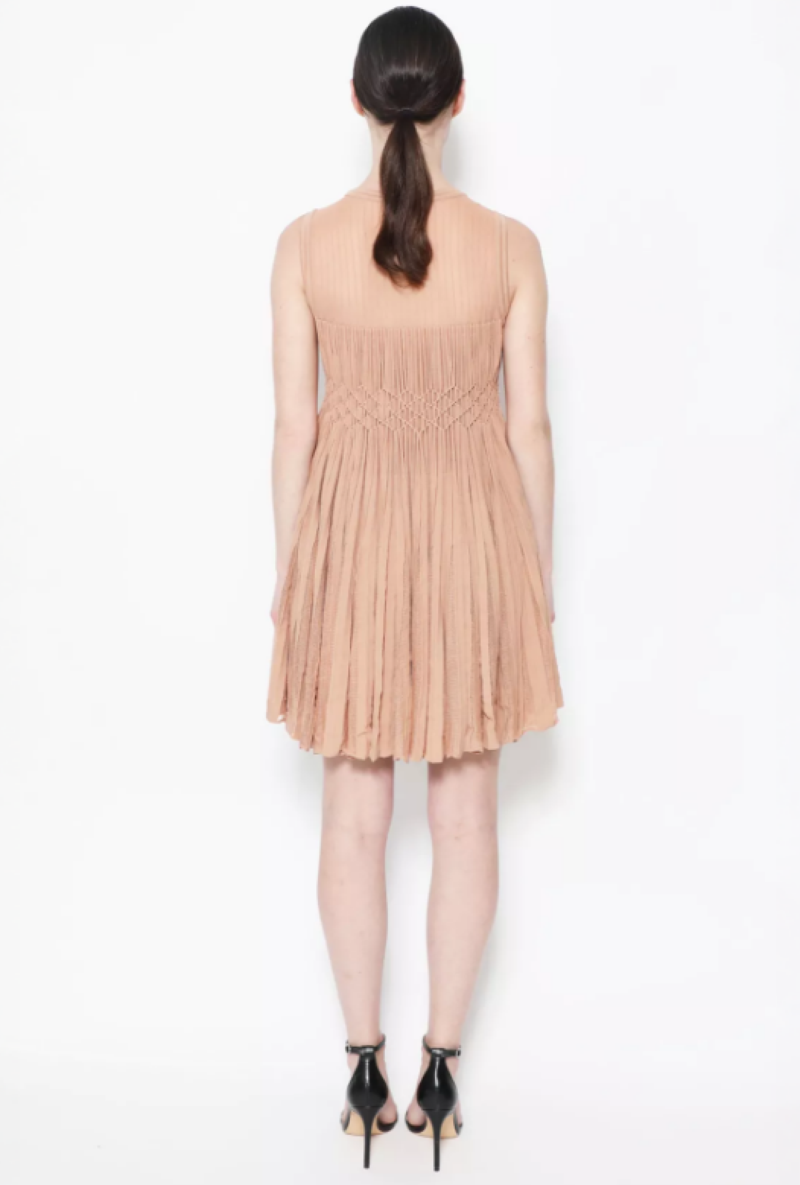 Robe Alaia Patineuse Rose Poudrée