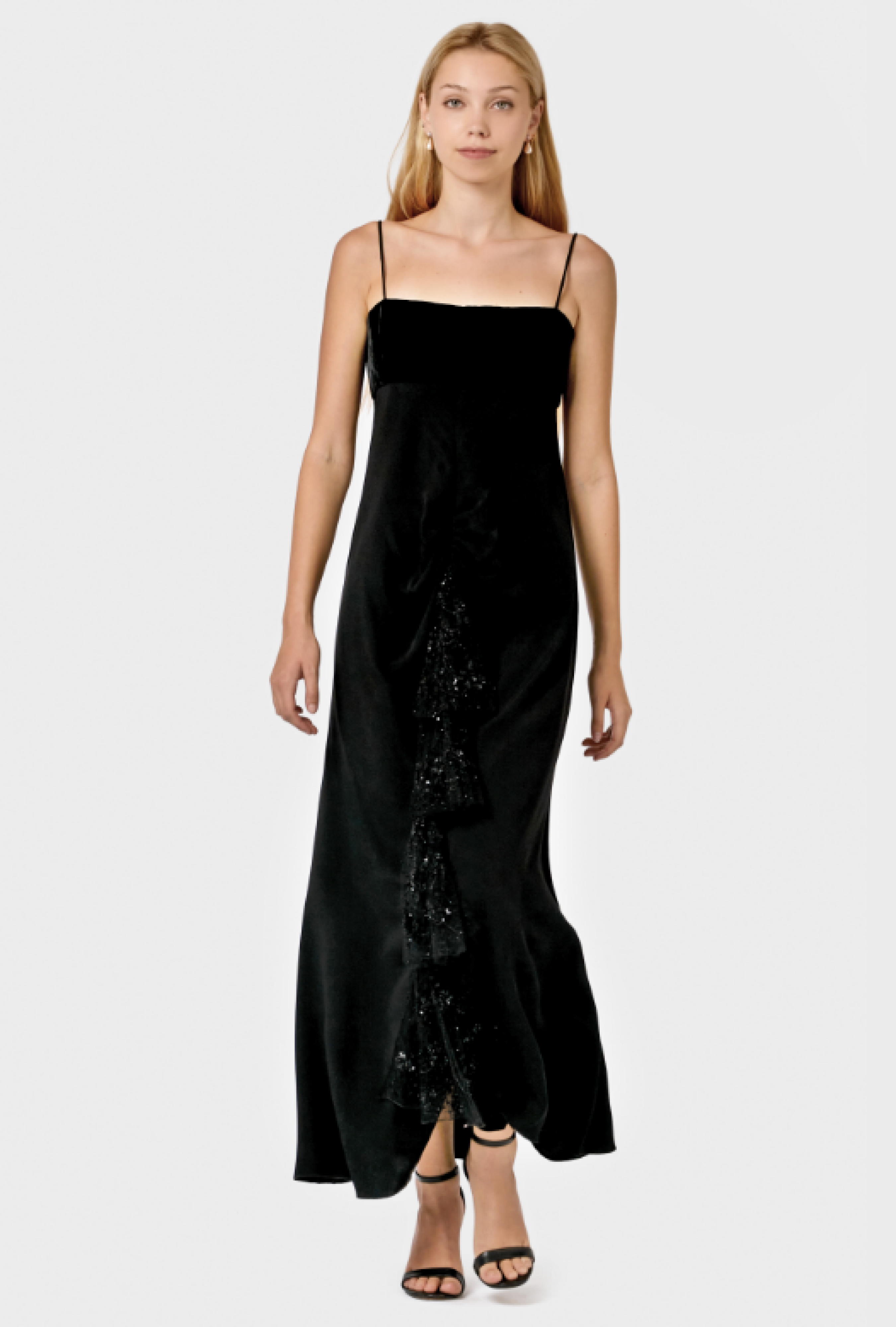 Robe Valentino Ruffle Embellished Black