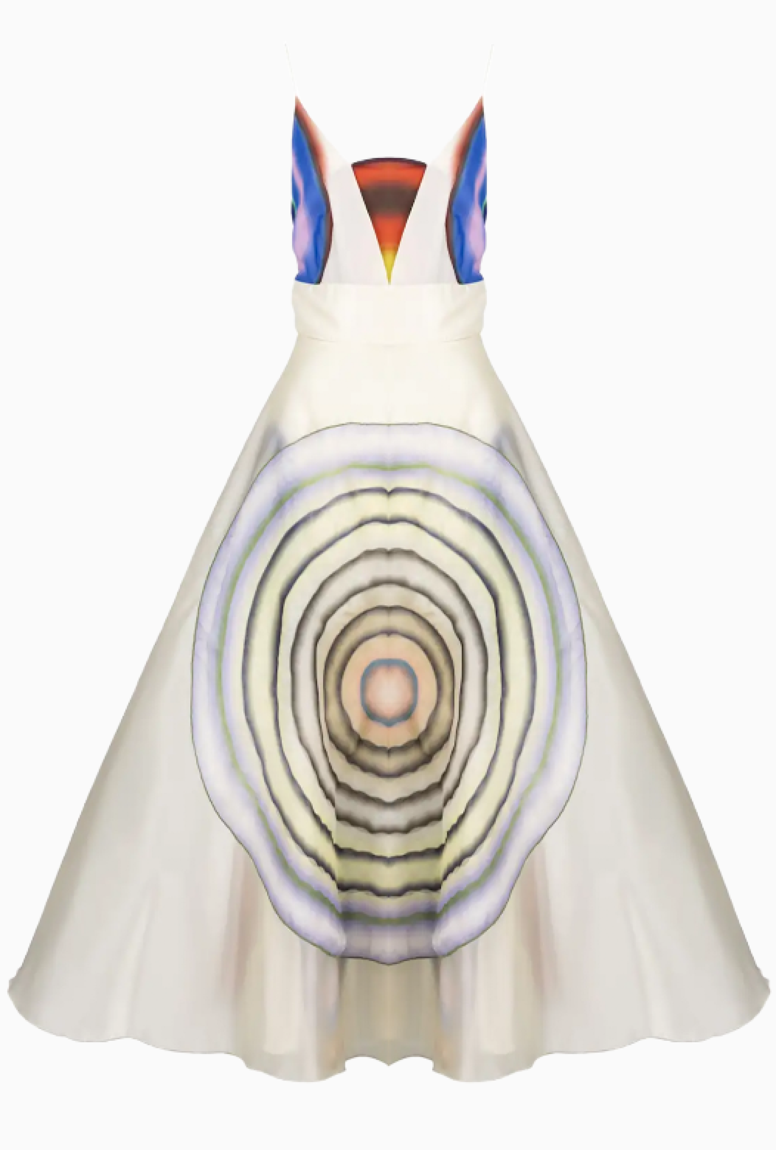 Robe Fendi Abstract Circle Print SS2008 by Karl Lagerfeld