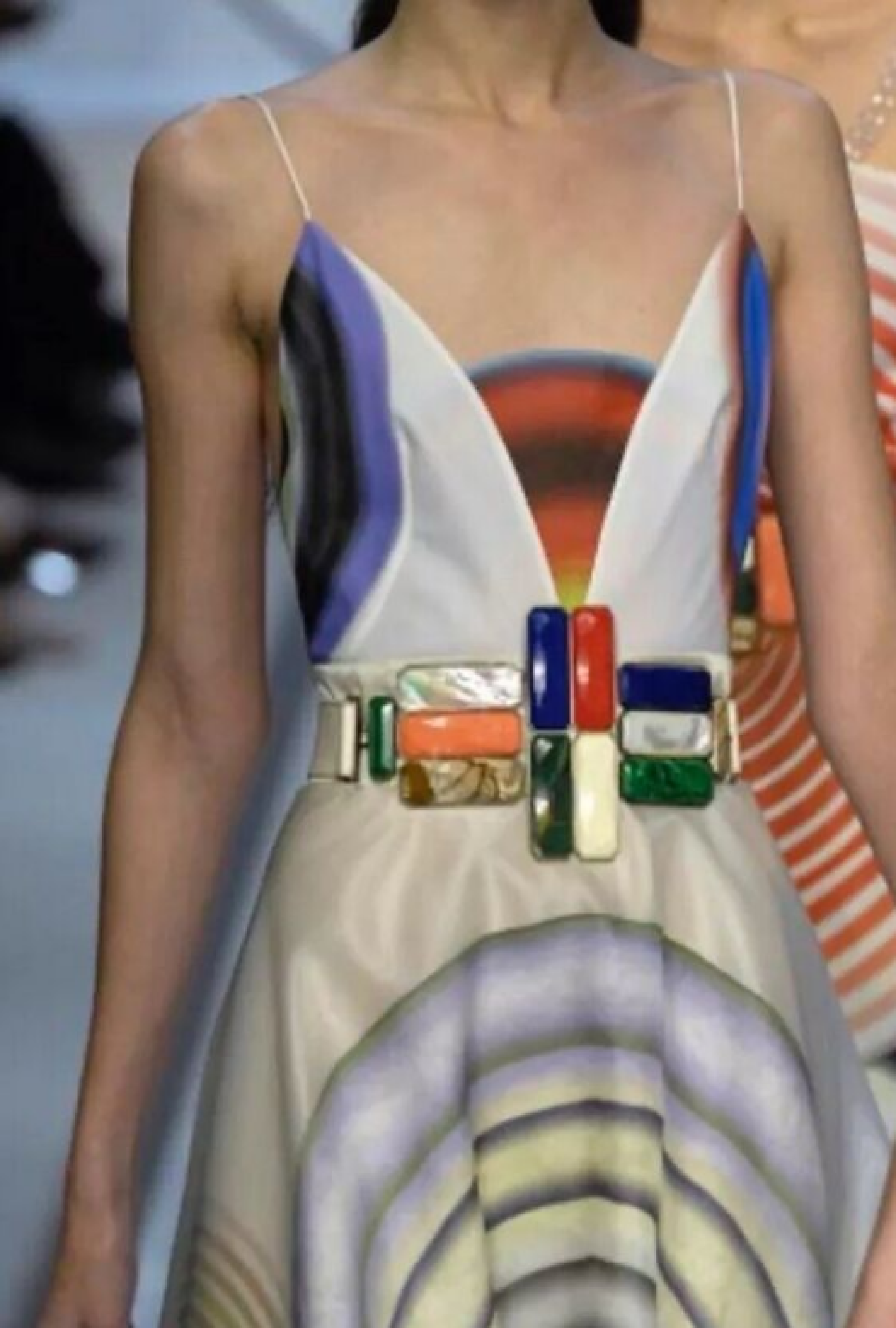 Robe Fendi Abstract Circle Print SS2008 by Karl Lagerfeld