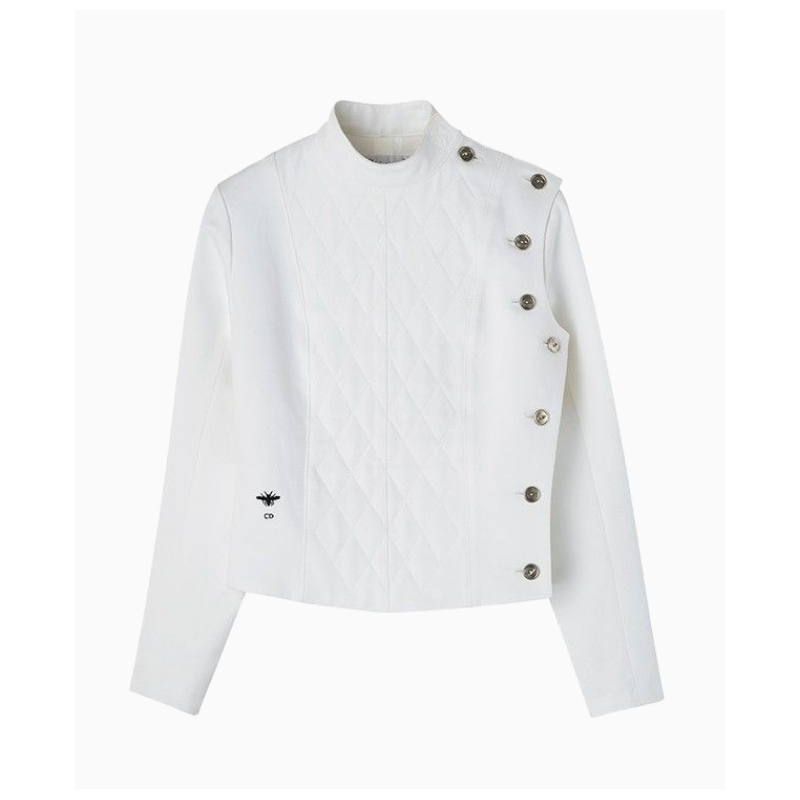 Veste Christian Dior Matelassée Blanche SS2017