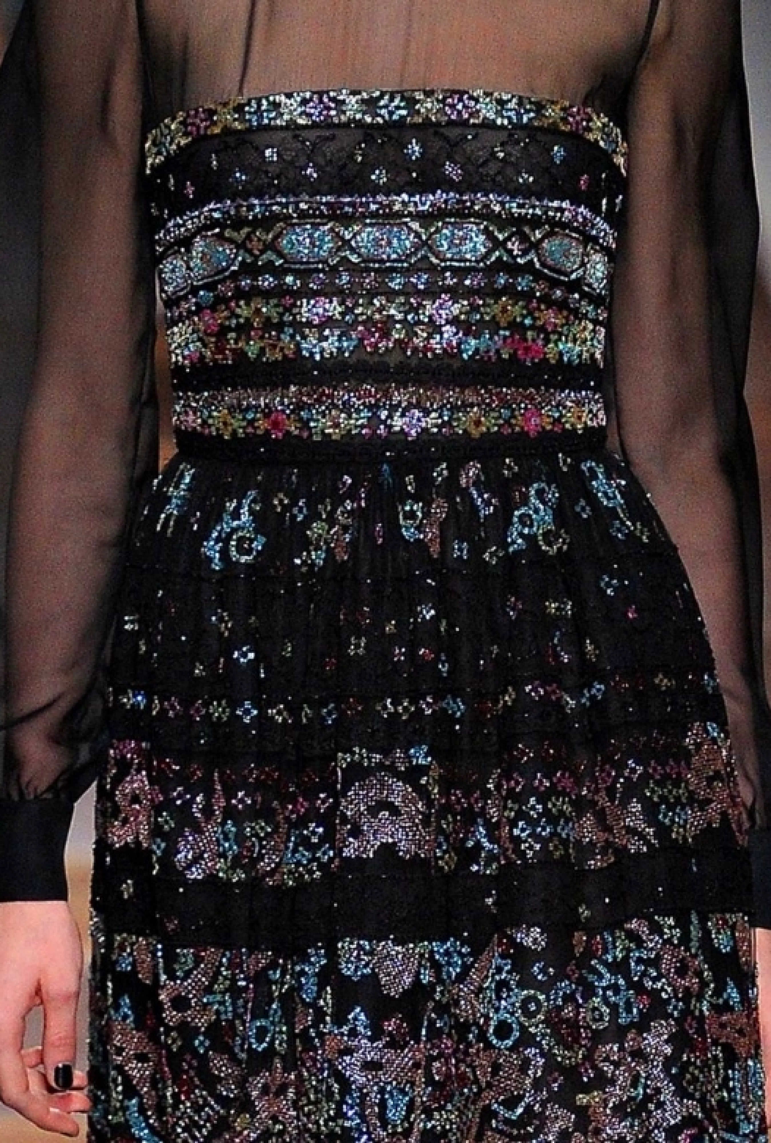 Robe Valentino Noir Céleste FW 2012