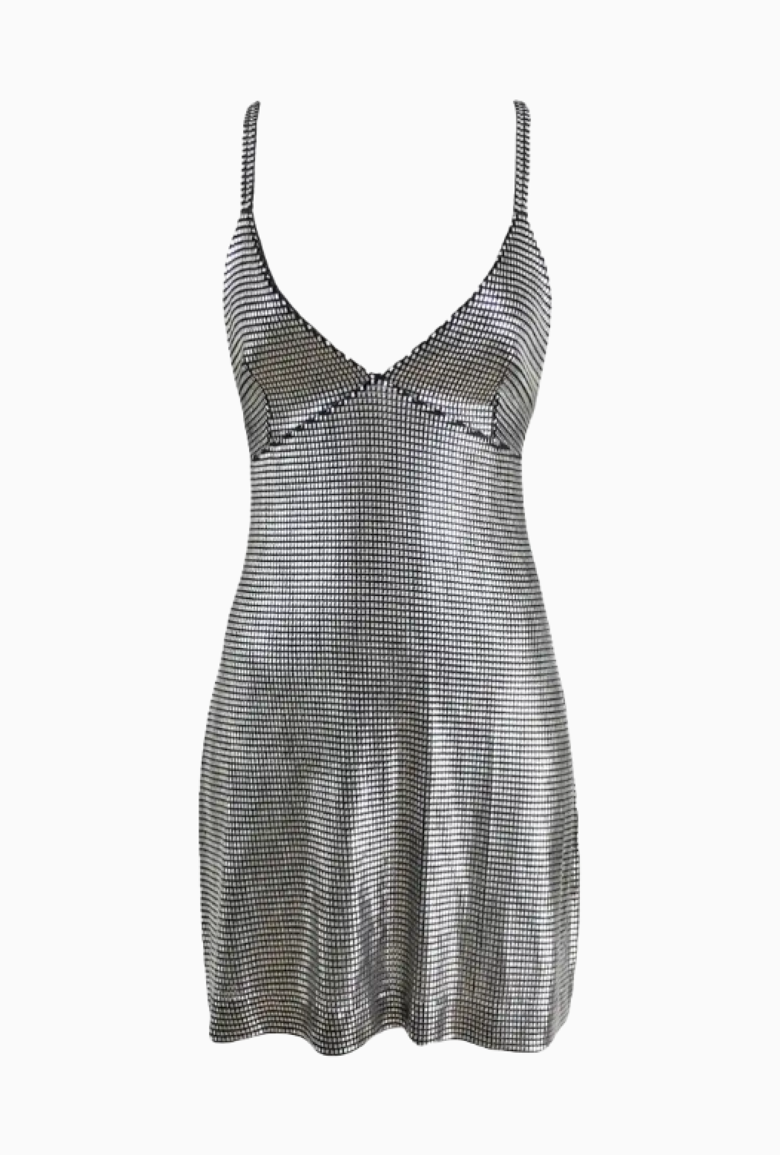 Robe Paco Rabanne Silver Foil 90's