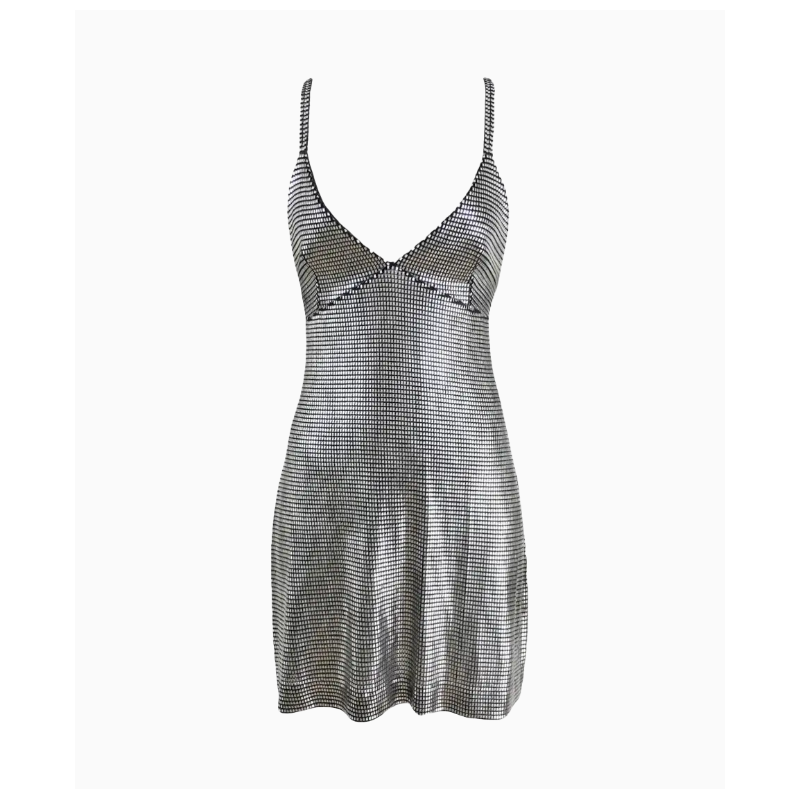 Robe Paco Rabanne Silver Foil 90's