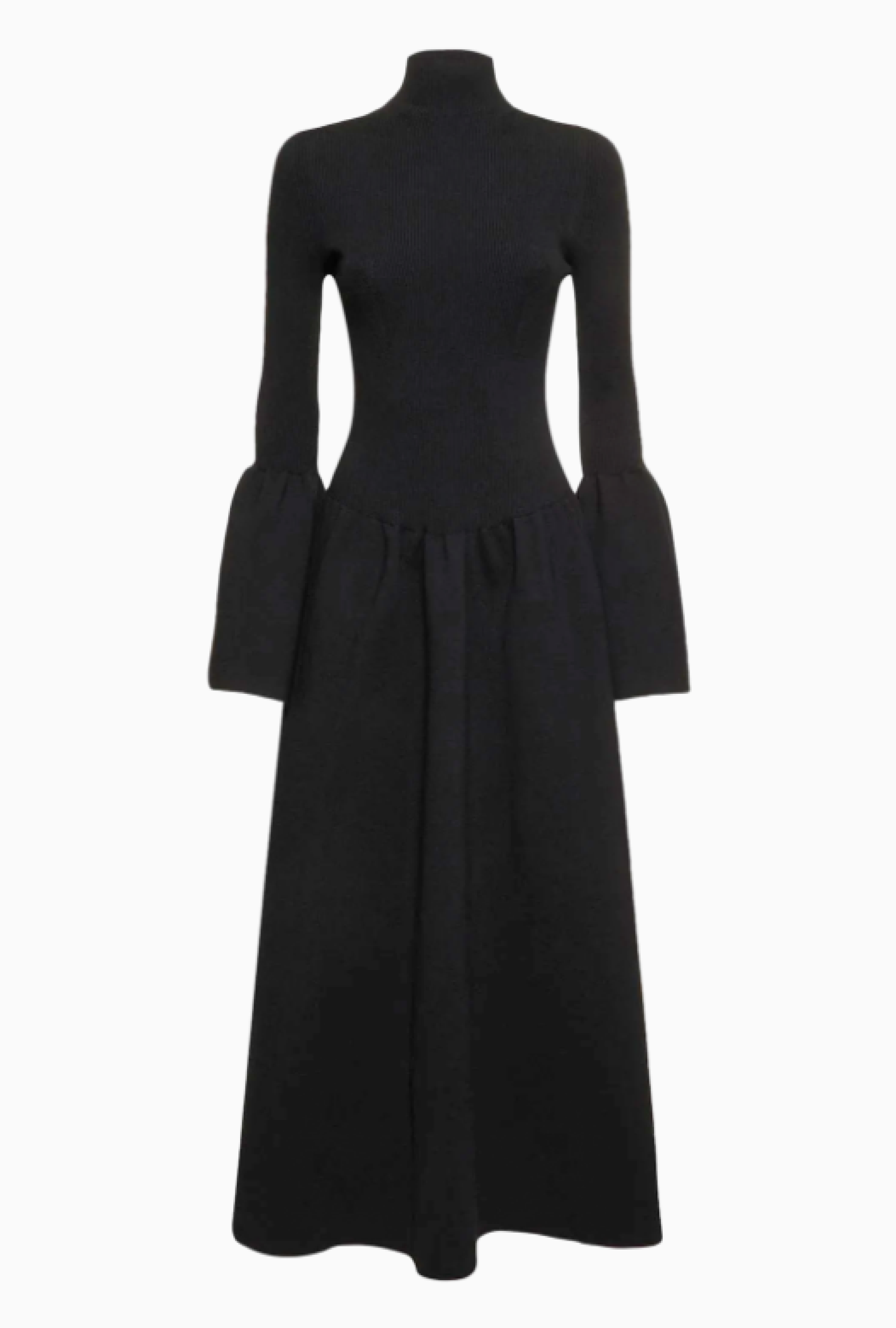 Robe Chloe Black Bell Sleeves FW 2023