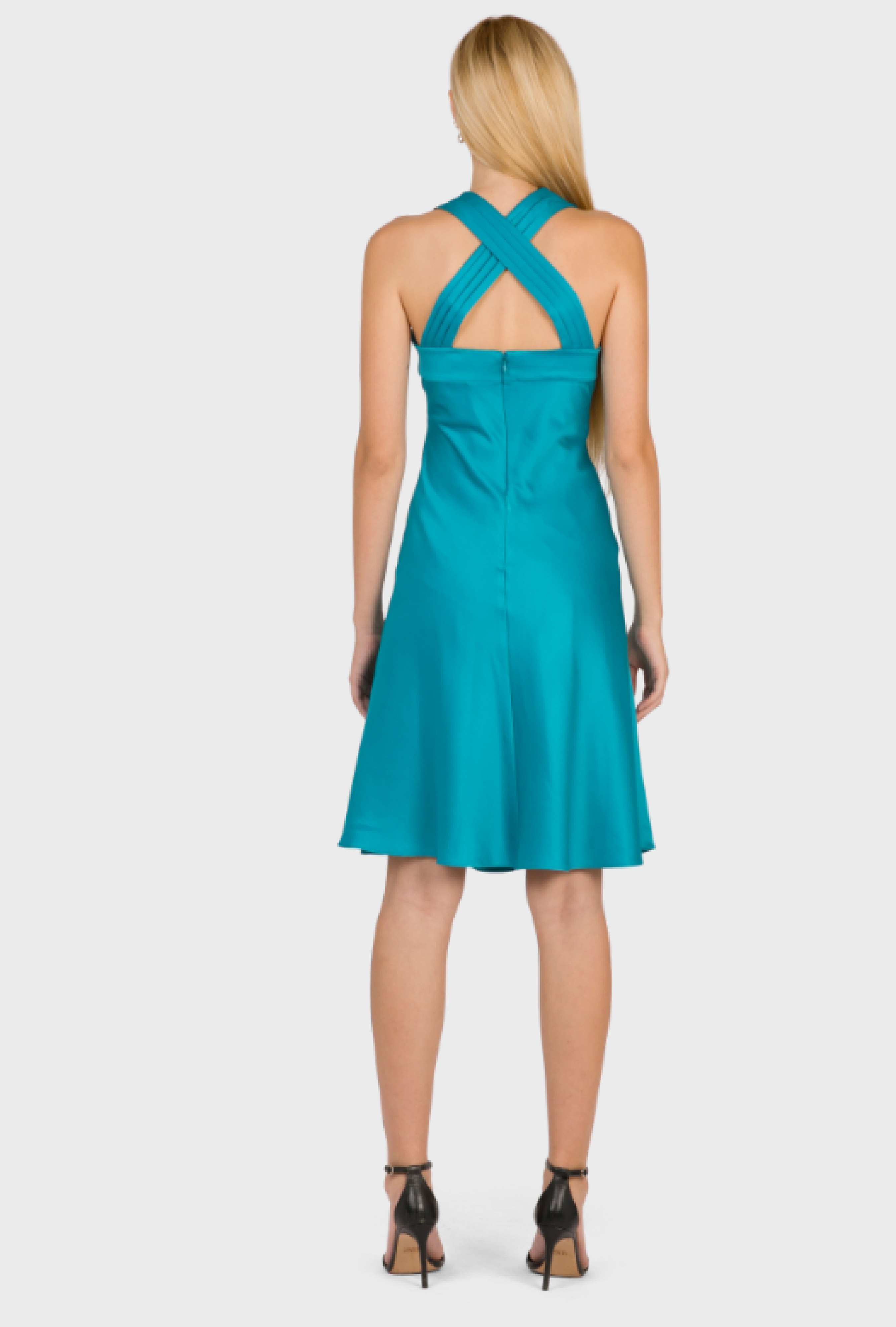 Robe Calvin Klein Drapé Bleu Ciel