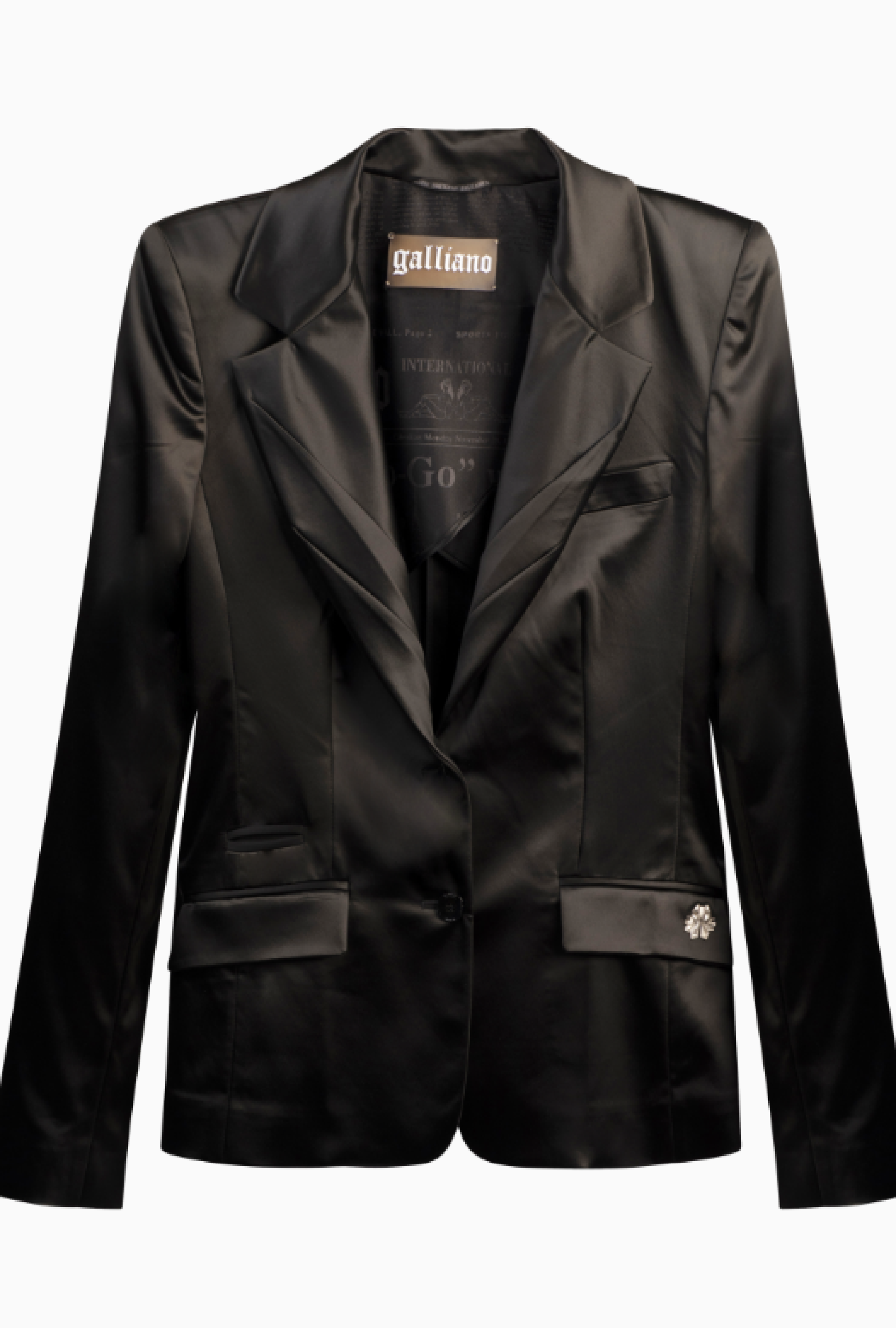 Veste John Galliano Satin Noir