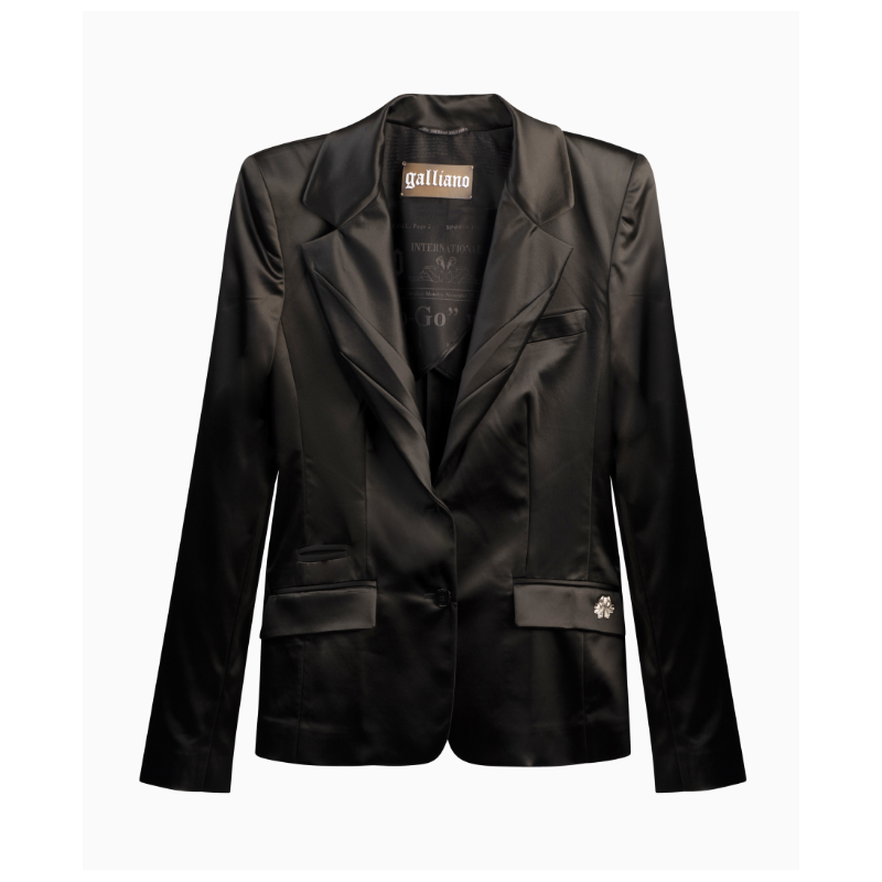 Veste John Galliano Satin Noir