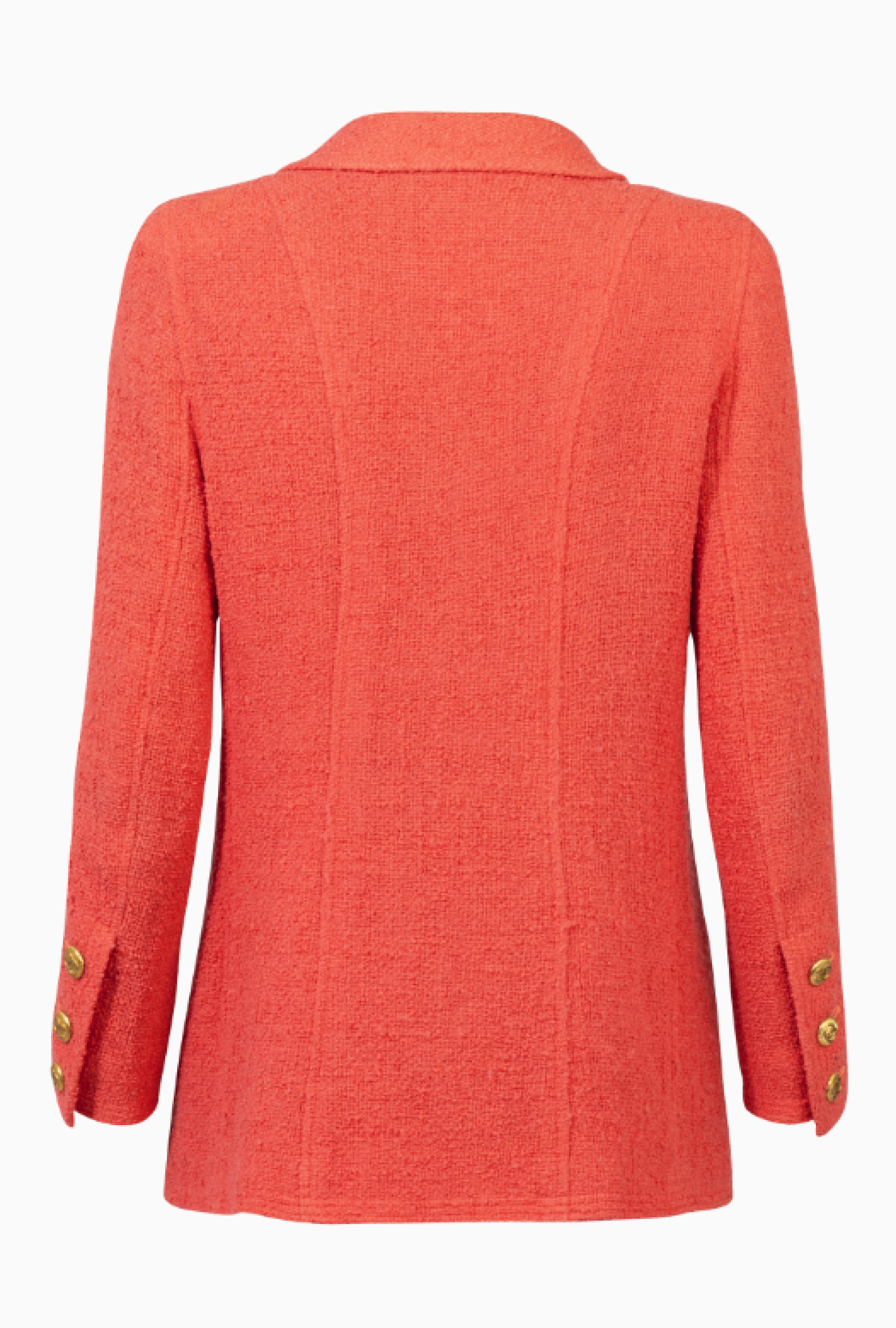 Veste Chanel Tweed Rouge Corail 90's
