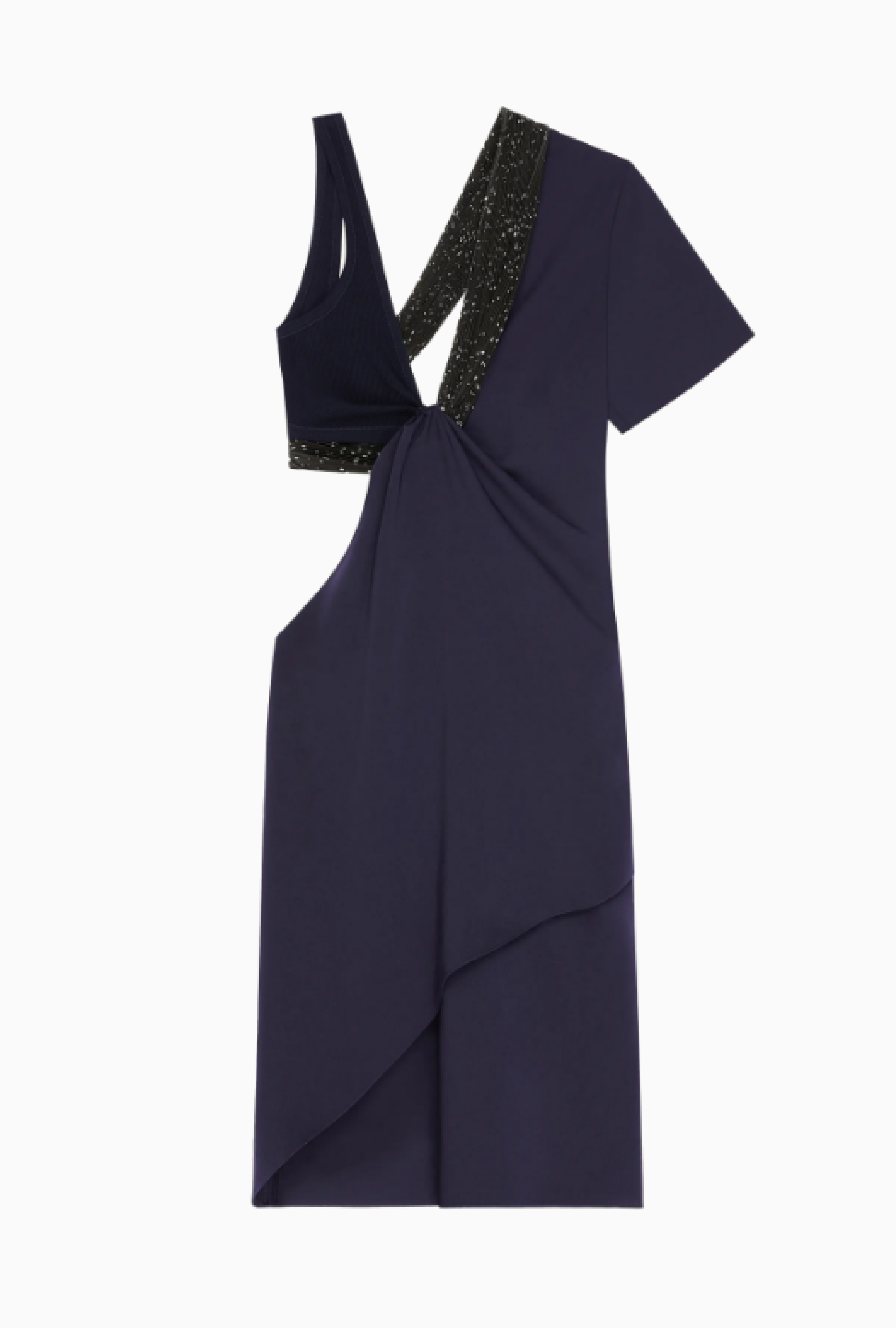 Robe Courreges Twist Asymetrical Navy
