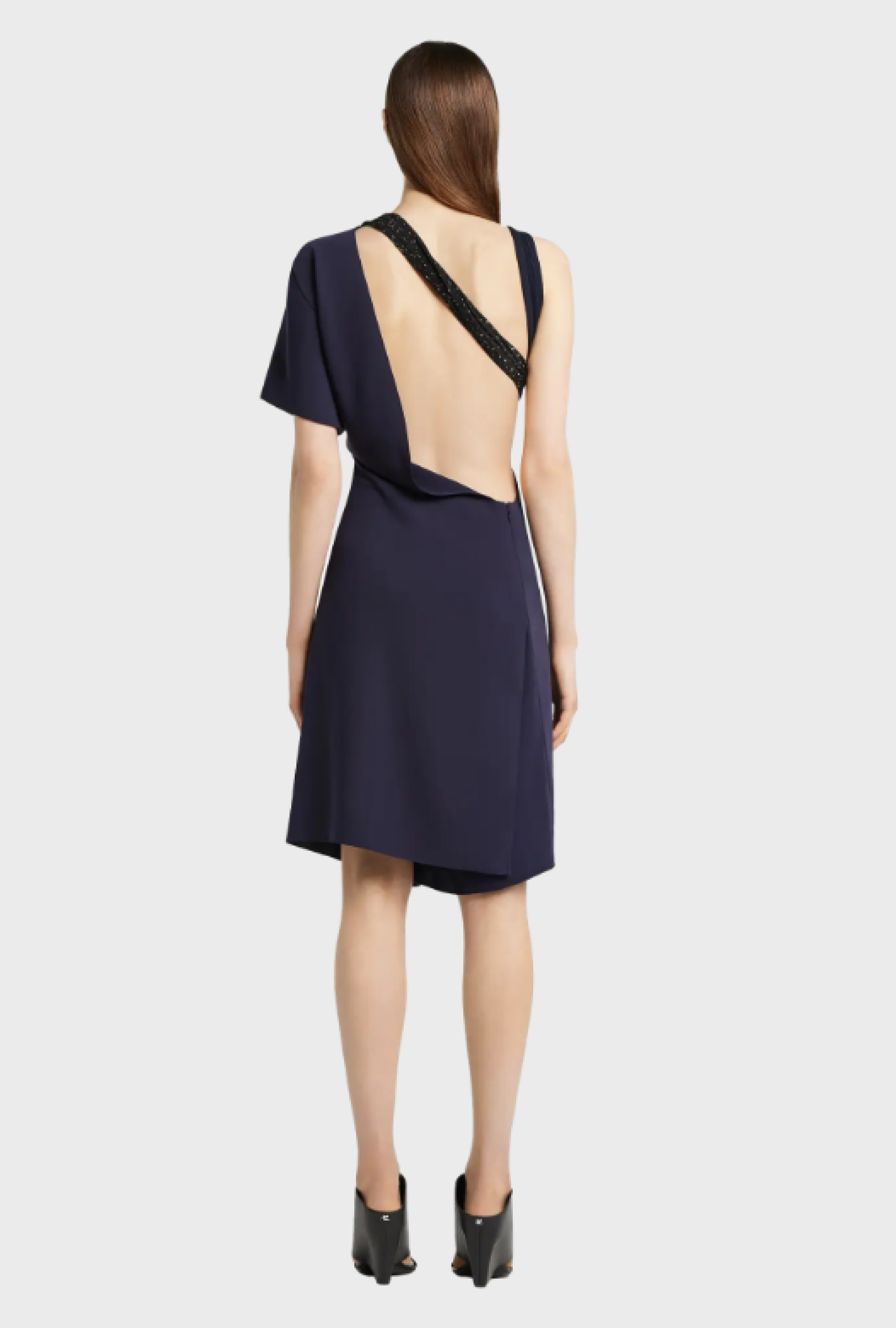 Robe Courreges Twist Asymetrical Navy