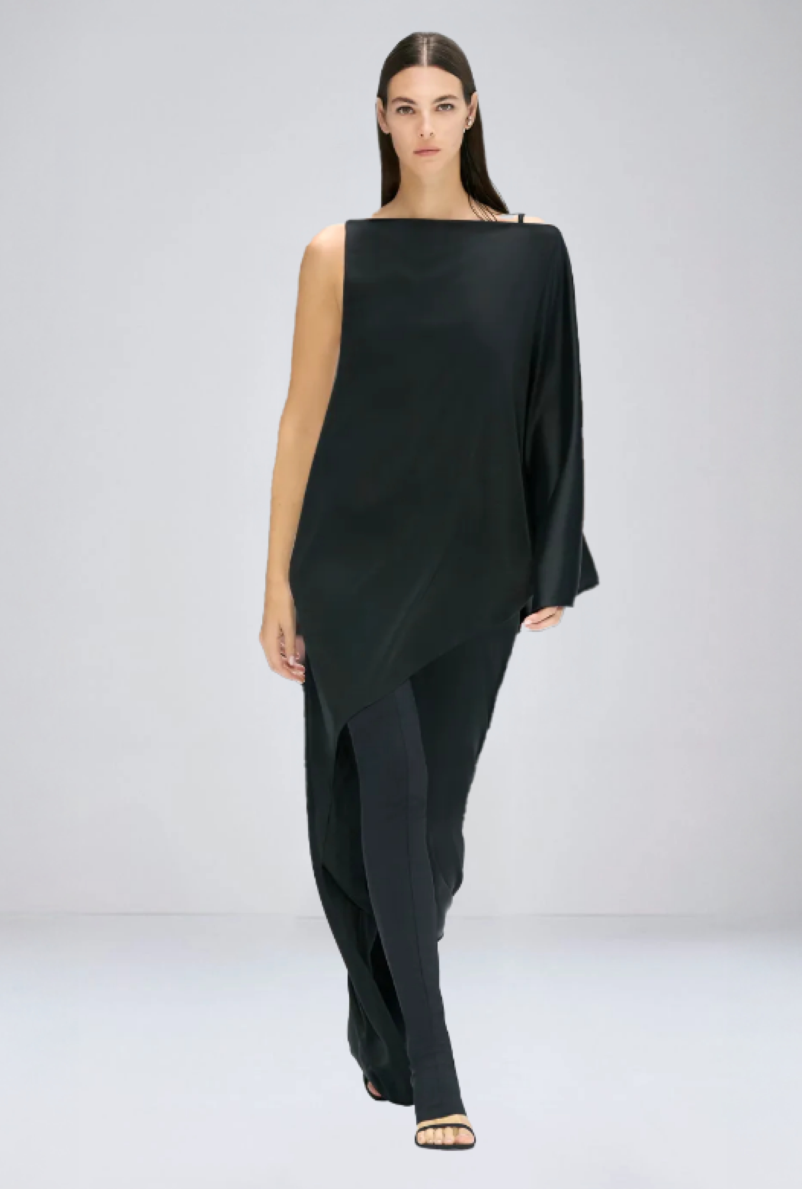Robe Courreges Infinity Off Shoulder Black