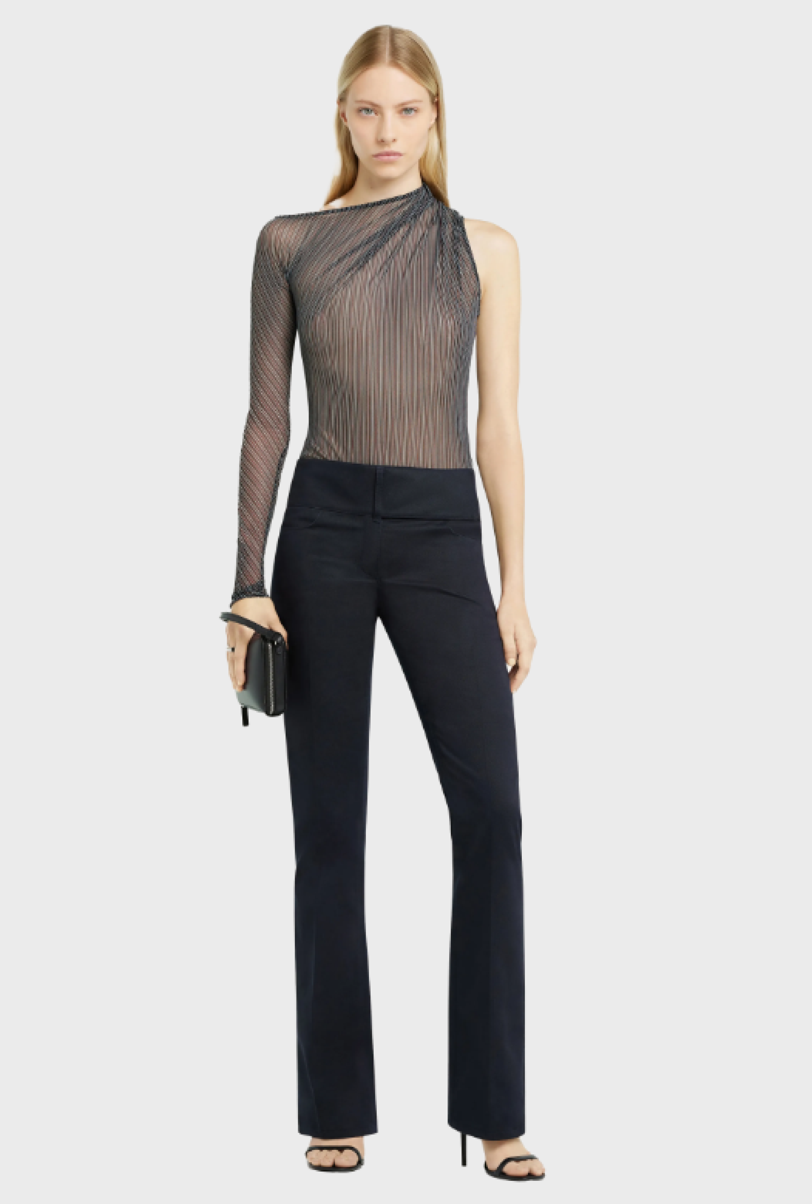 Top Courreges One Shoulder Mesh