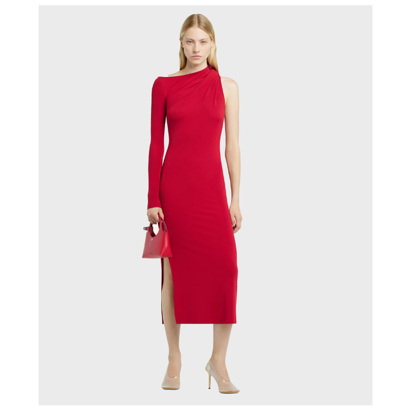 Robe Courreges One Shoulder Red