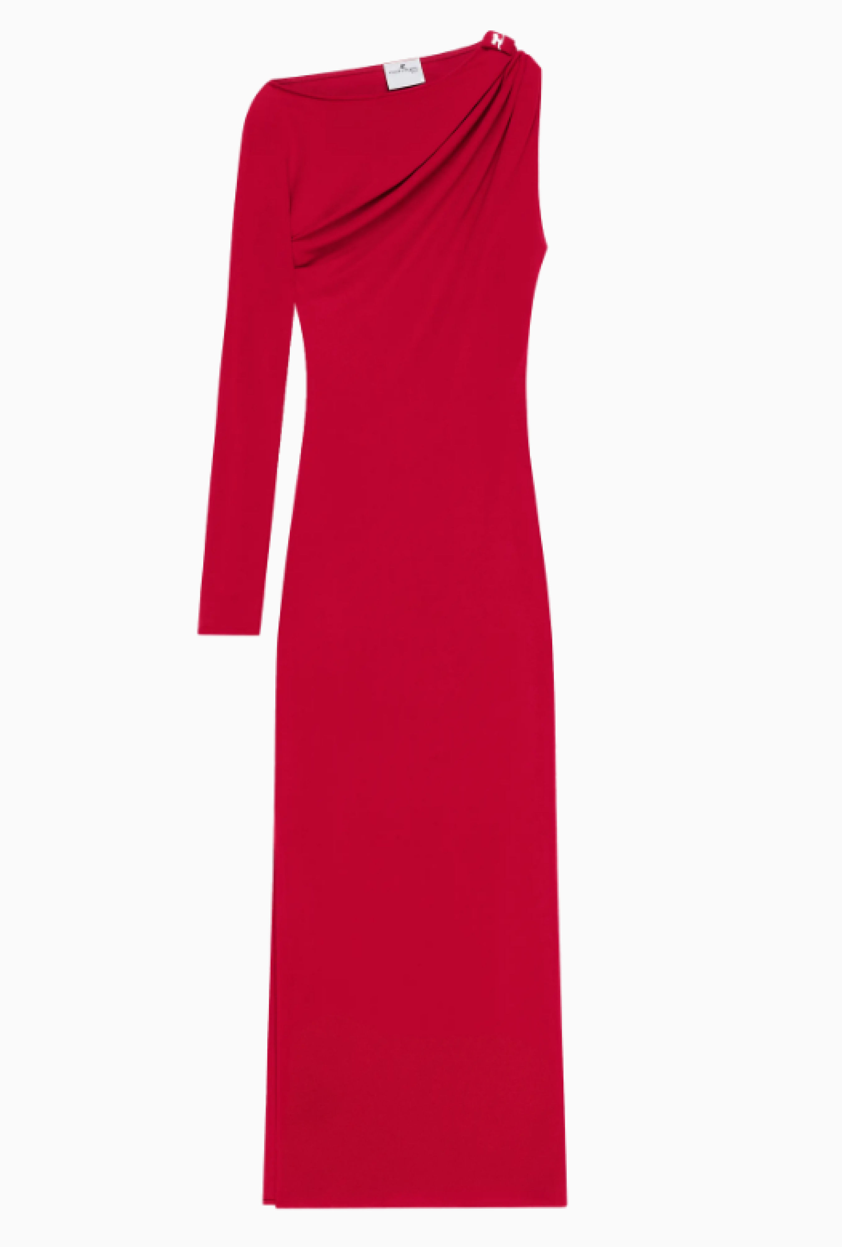 Robe Courreges One Shoulder Red