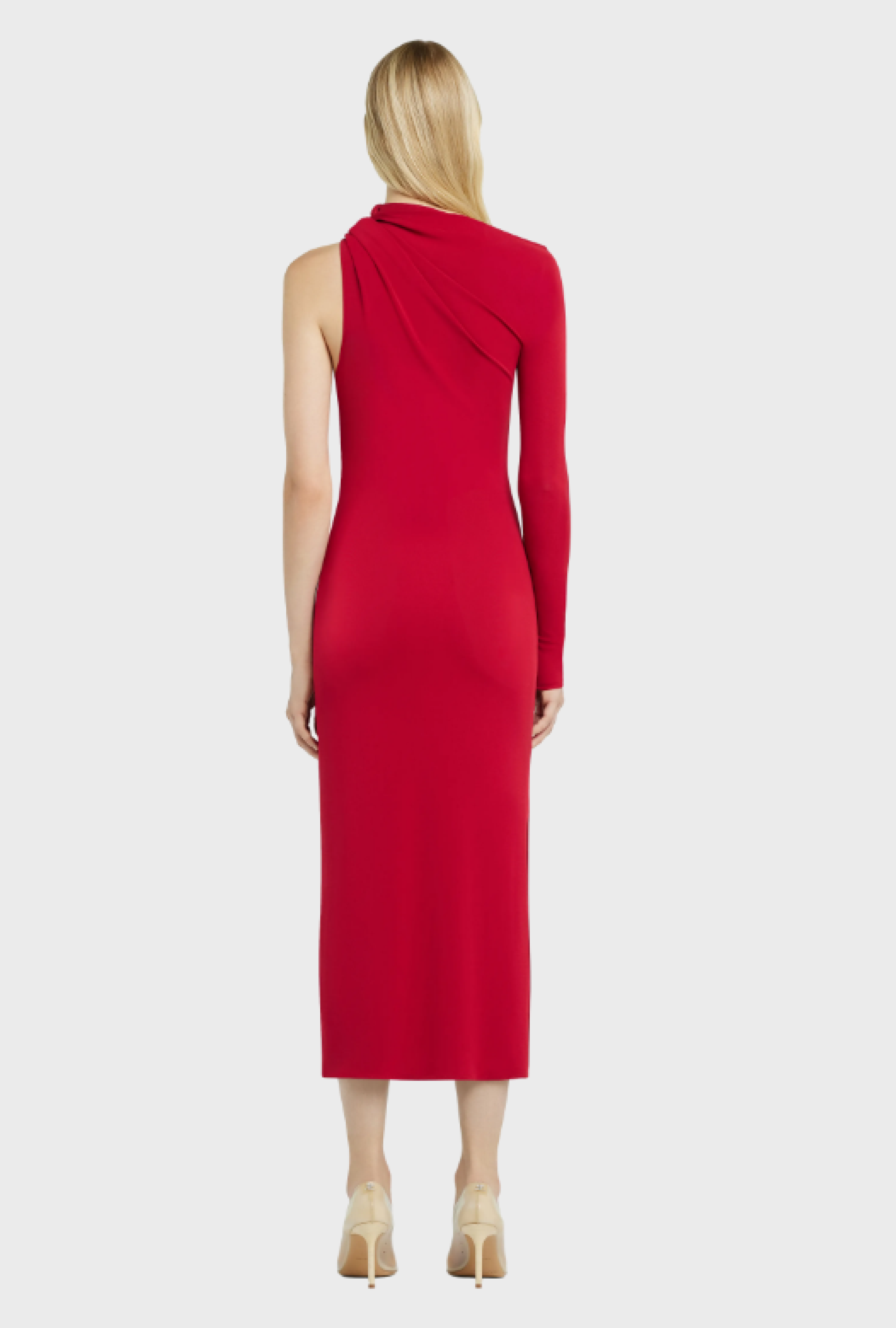 Robe Courreges One Shoulder Red