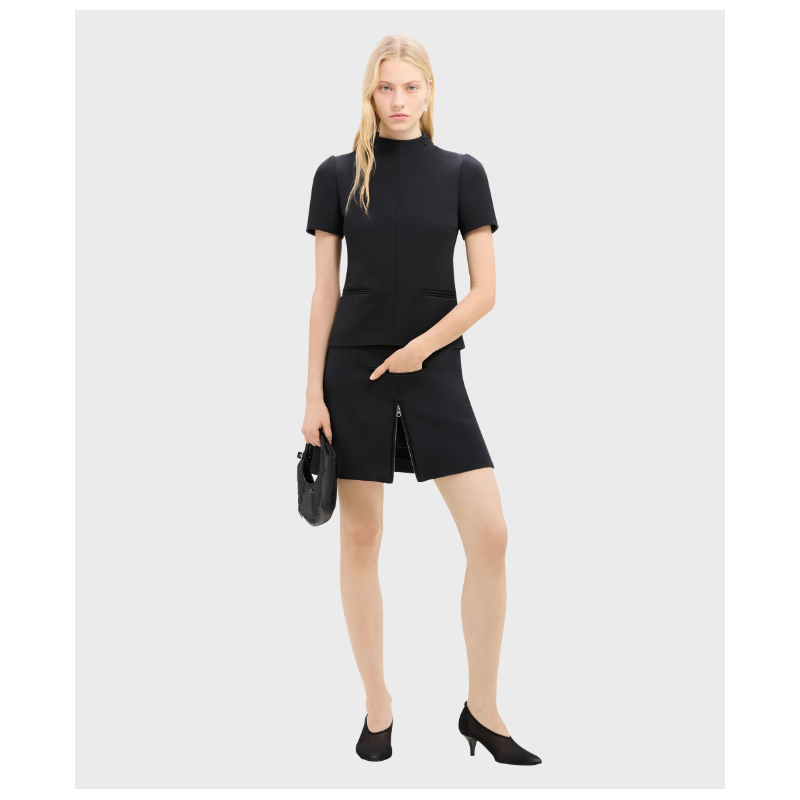 Top Courreges Zipped Twill Black
