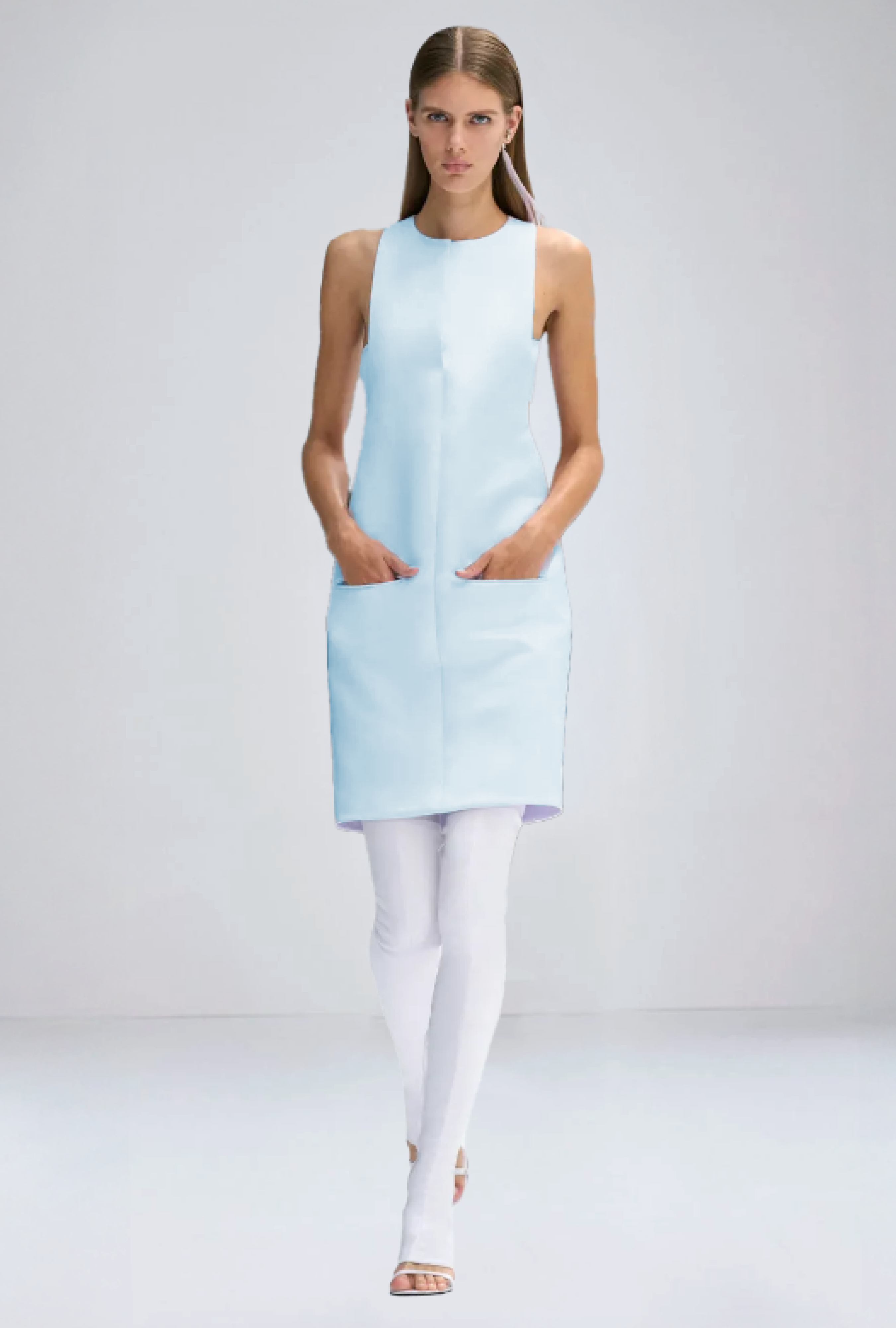 Robe Courreges 2-pocket A-line Iceberg